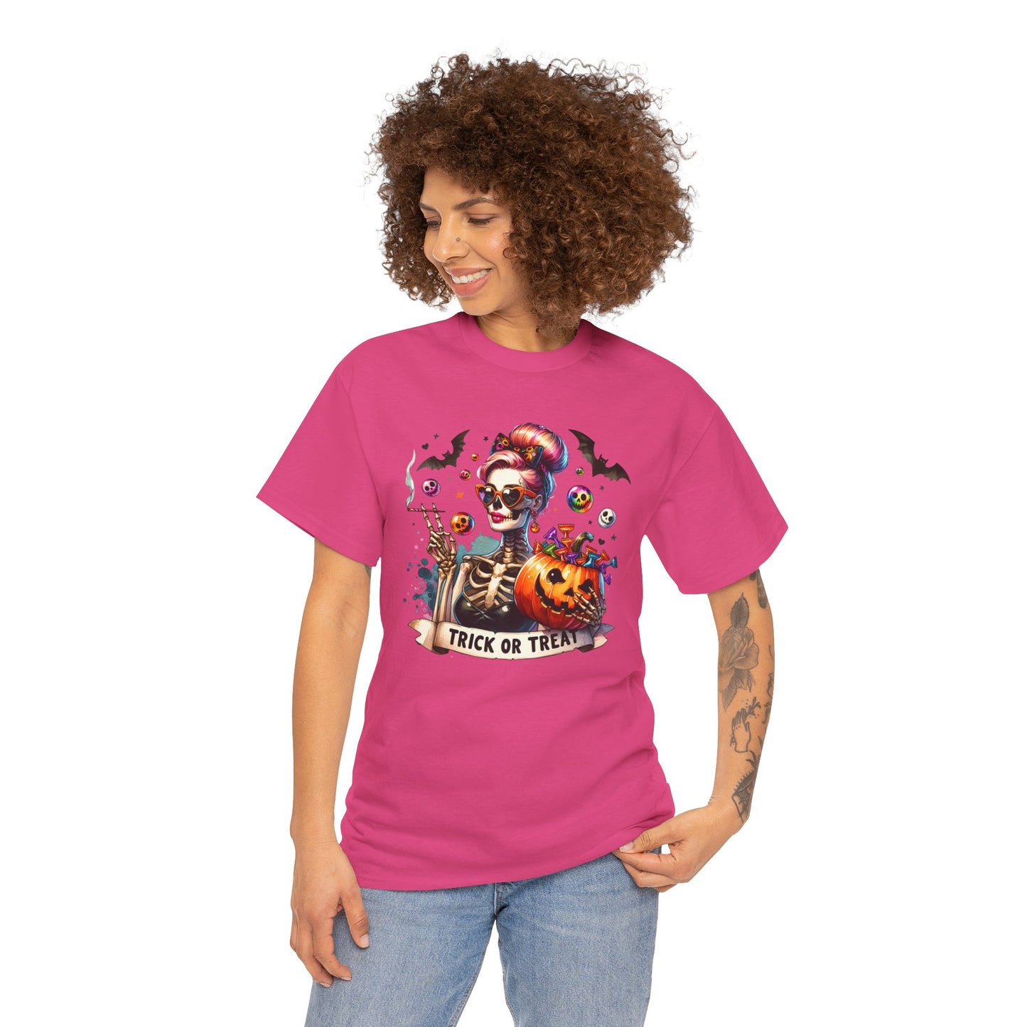 Pumpkin Girl Unisex Heavy Cotton Tee