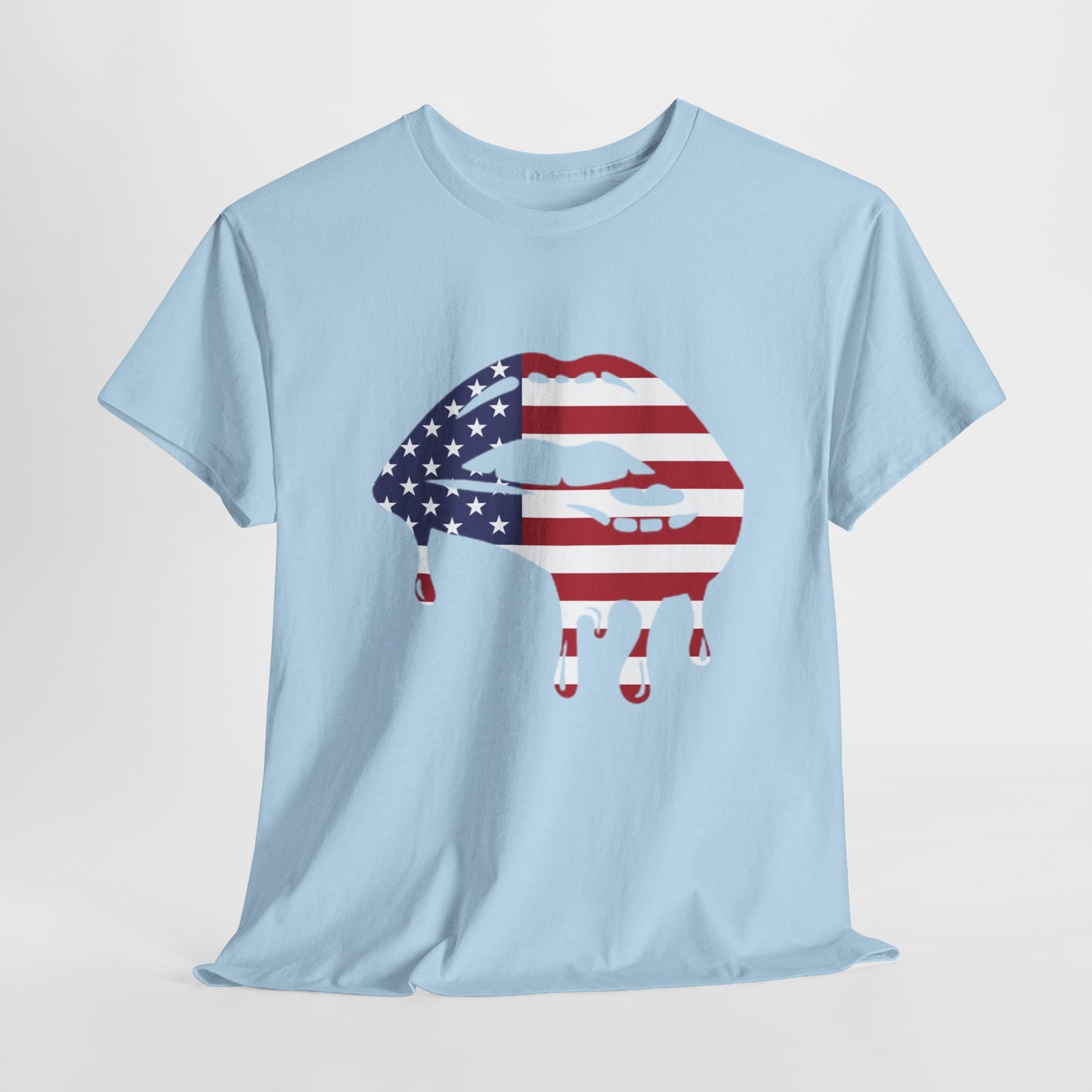 Patriotic Lips Unisex Heavy Cotton Tee