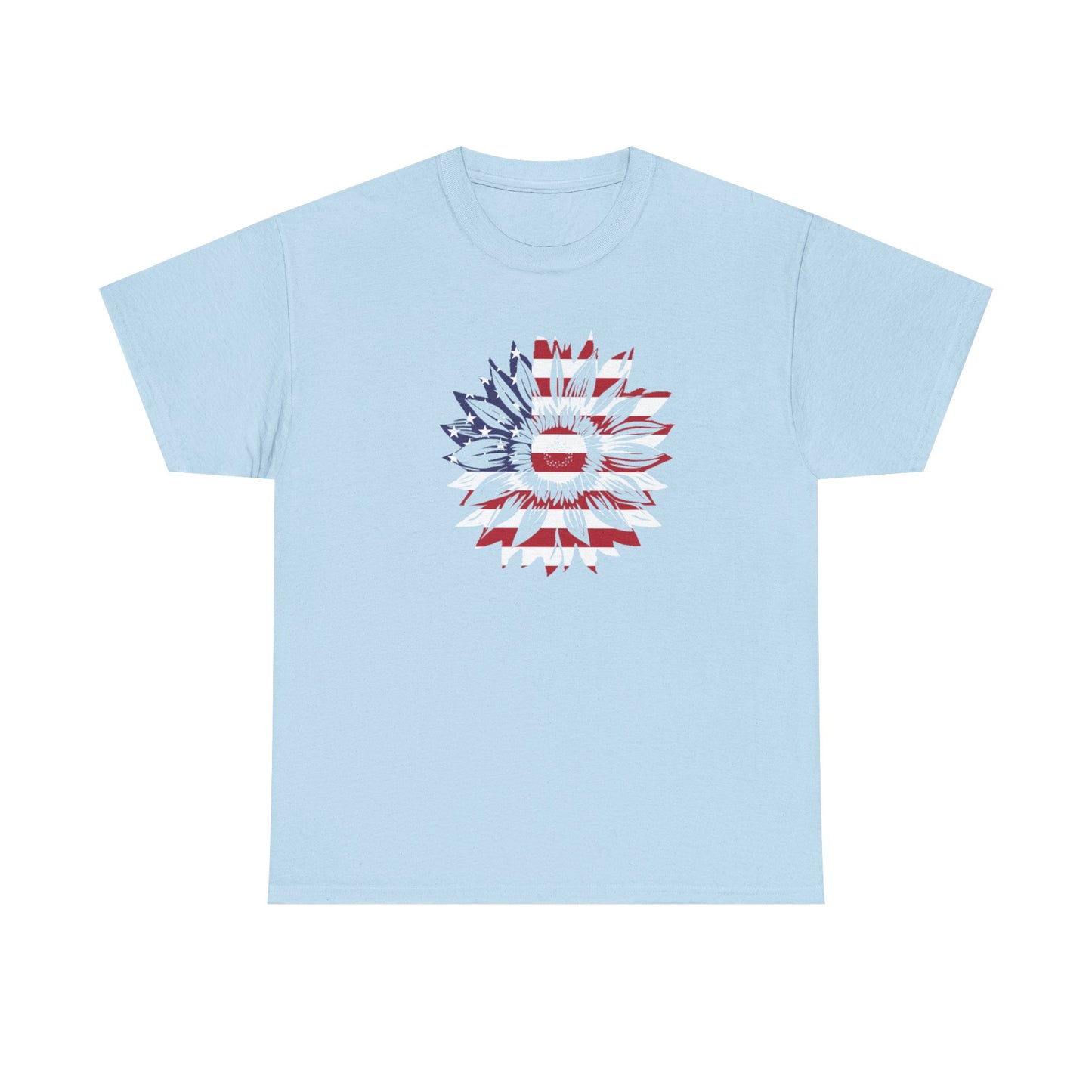 Patriotic Sunflower Unisex Heavy Cotton Tee