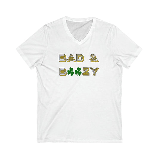 Bad and Boozy V-Neck Tee