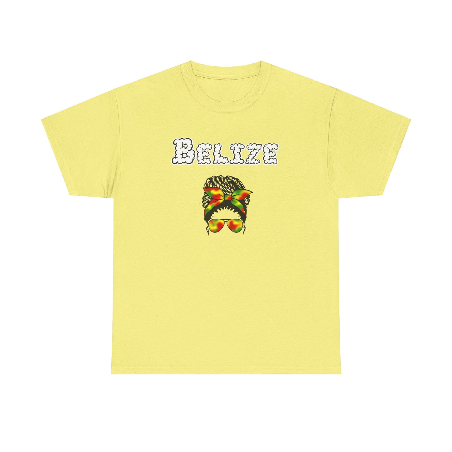 Belize Smoke Messy Bun Unisex Heavy Cotton Tee