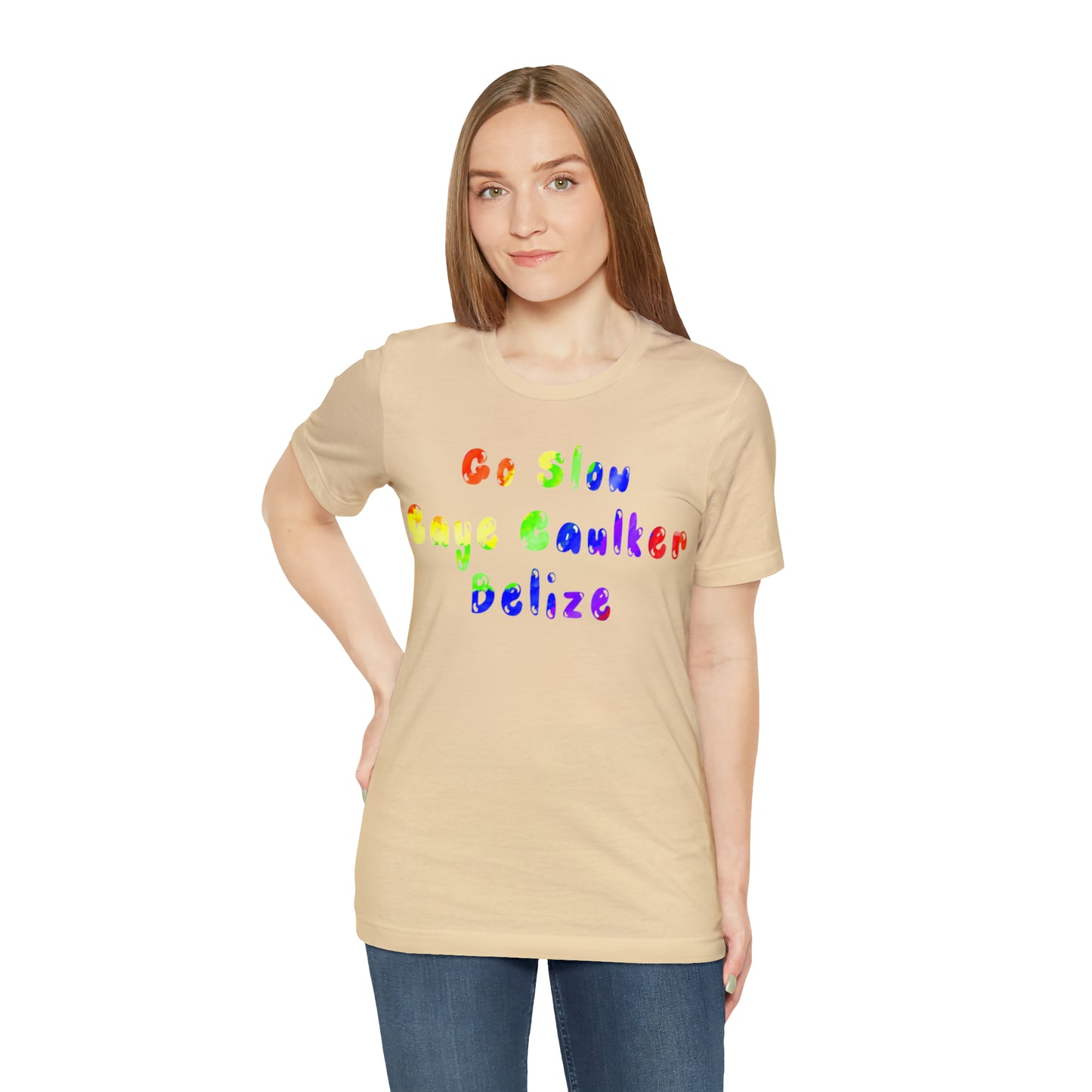 Go Slow Rainbow Unisex Jersey Short Sleeve Tee