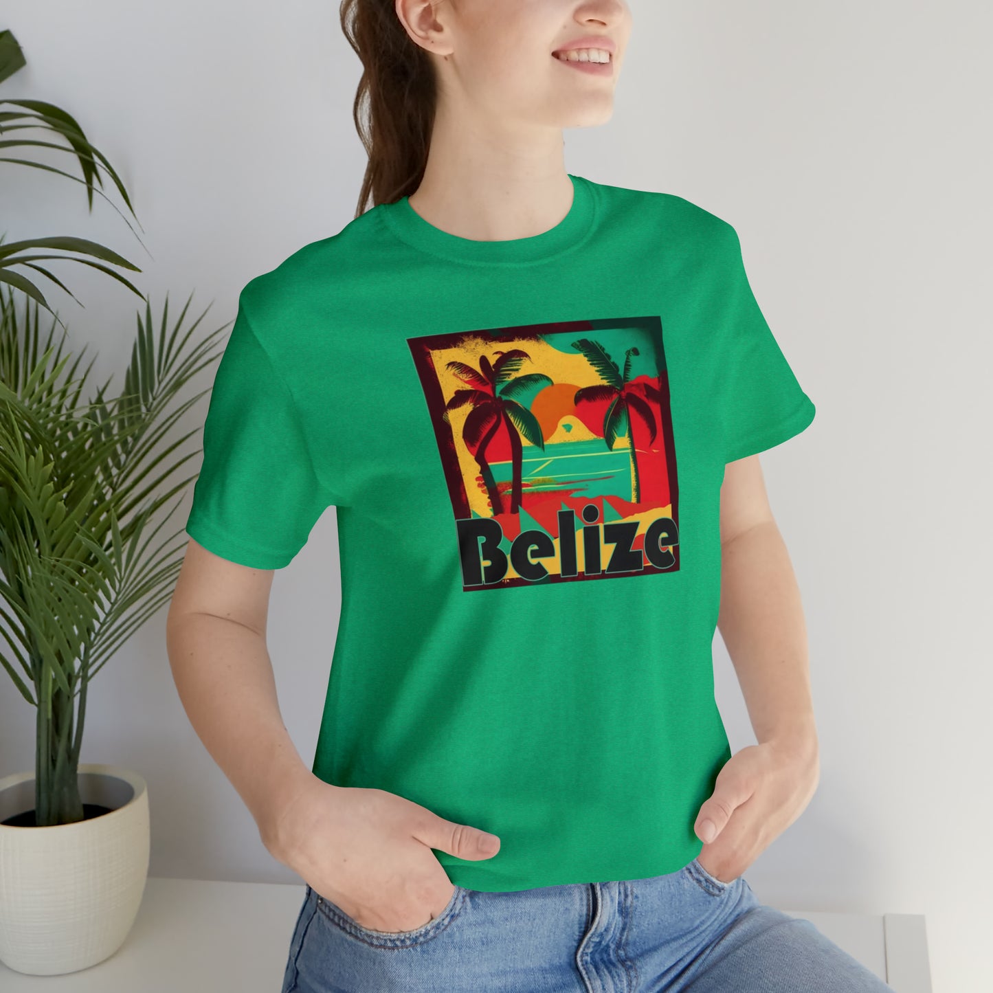 Retro Belize Unisex Jersey Short Sleeve Tee