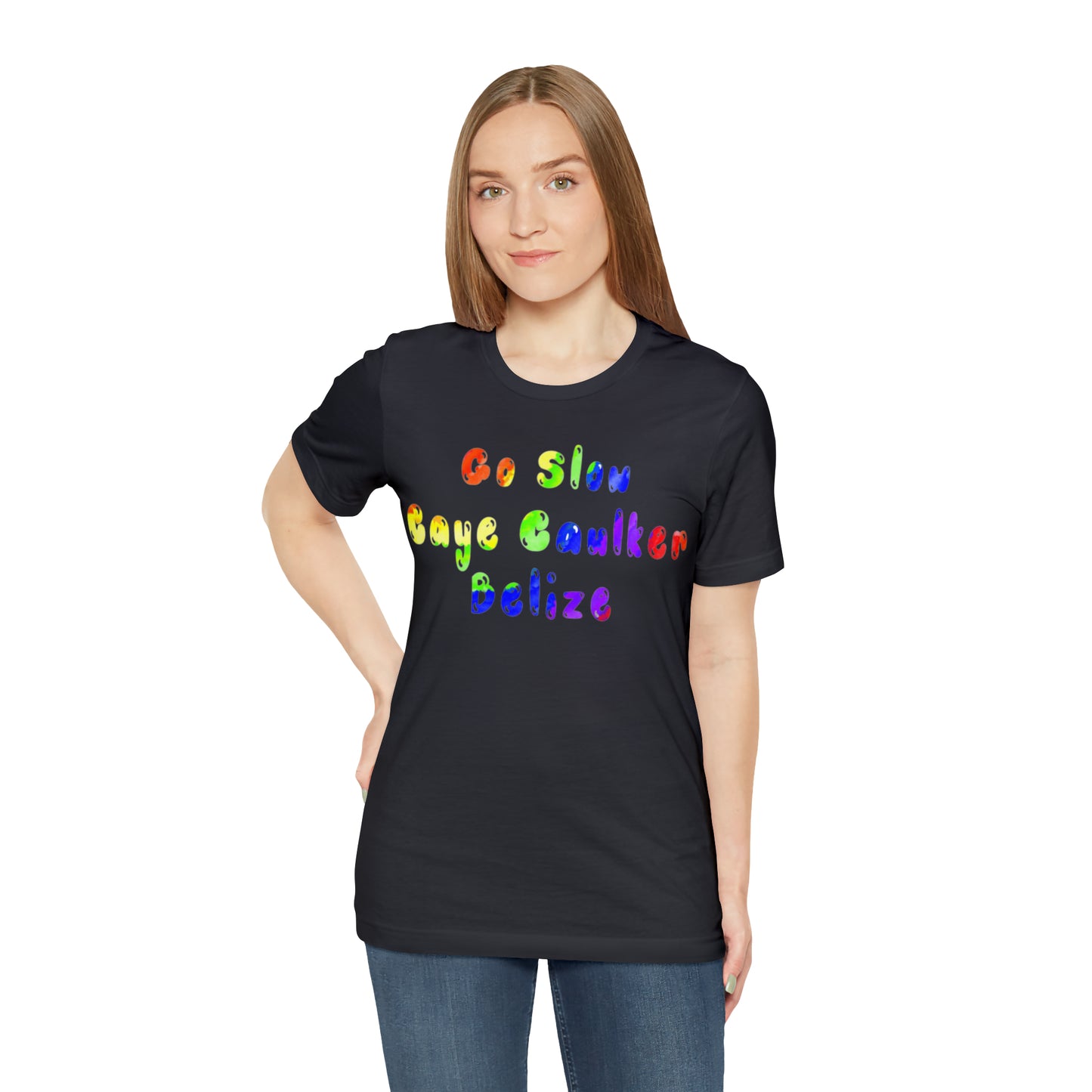 Go Slow Rainbow Unisex Jersey Short Sleeve Tee