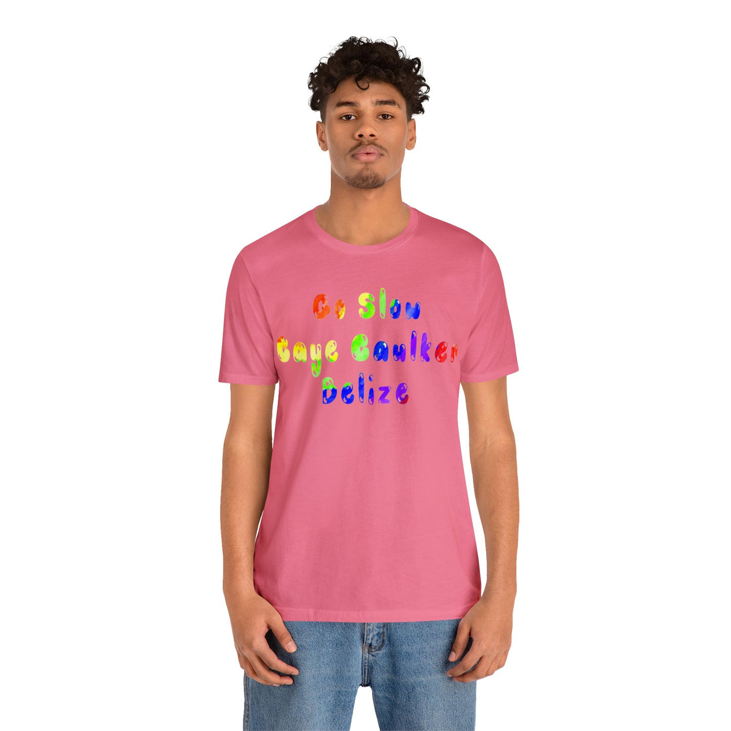 Go Slow Rainbow Unisex Jersey Short Sleeve Tee