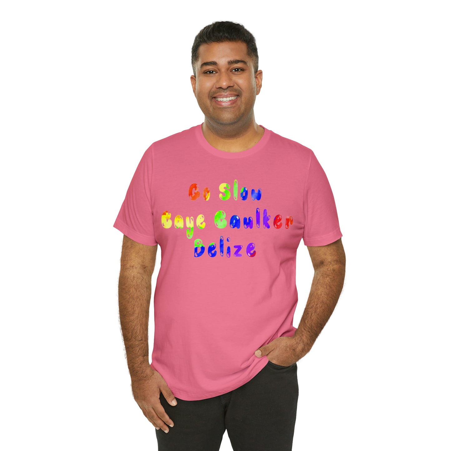 Go Slow Rainbow Unisex Jersey Short Sleeve Tee
