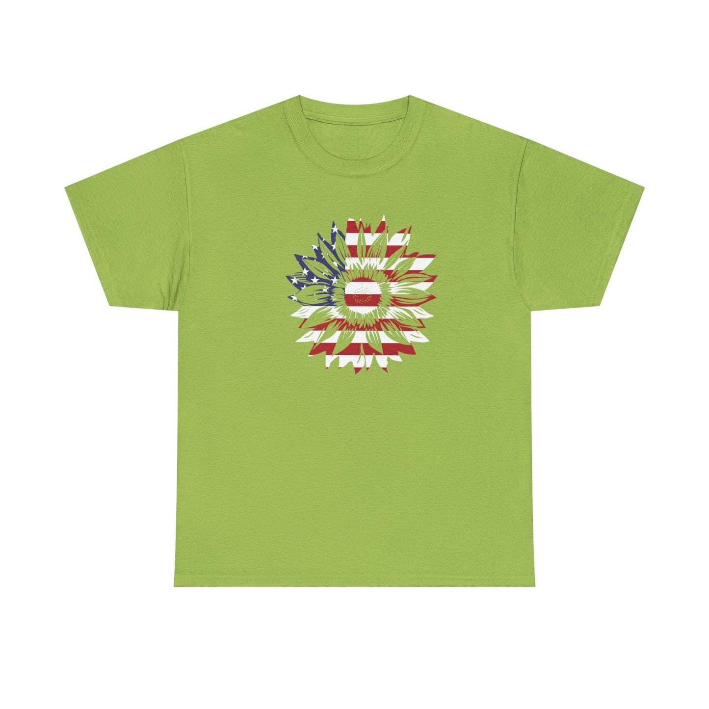 Patriotic Sunflower Unisex Heavy Cotton Tee