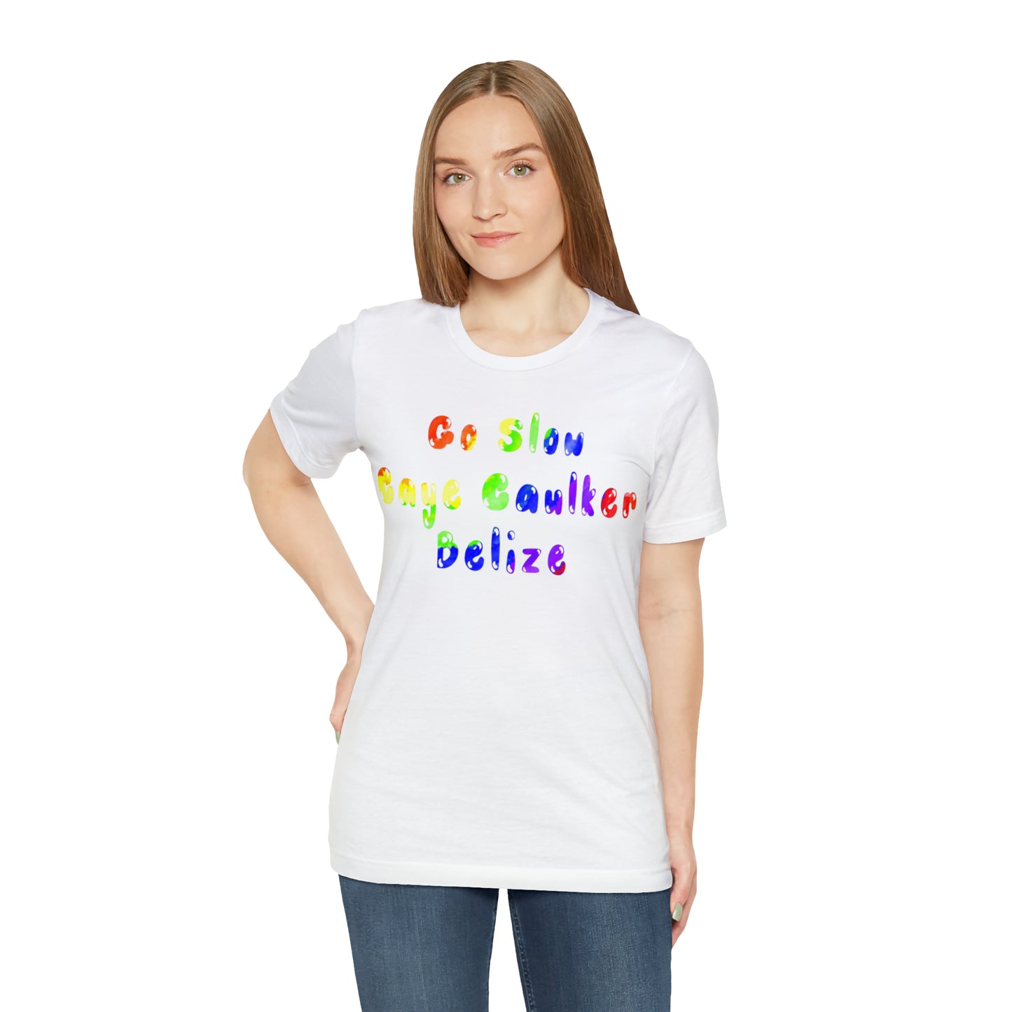Go Slow Rainbow Unisex Jersey Short Sleeve Tee