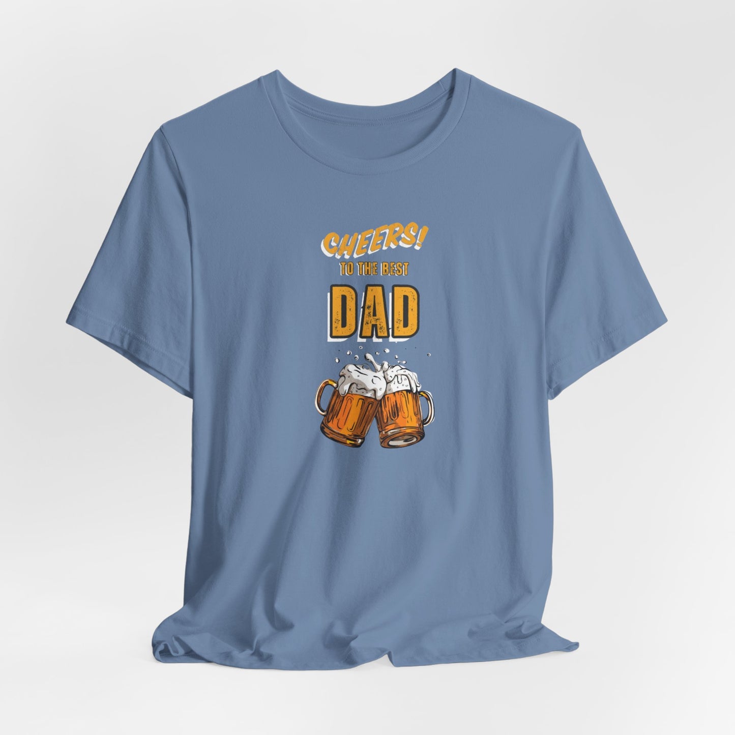 Cheers to the Best Dad Unisex Jersey Short Sleeve Tee