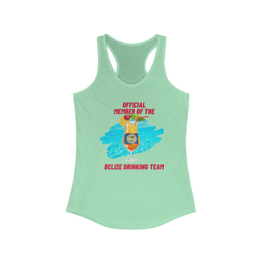 Belize Drinking Team Cocktail Women's Ideal Racerback Tank