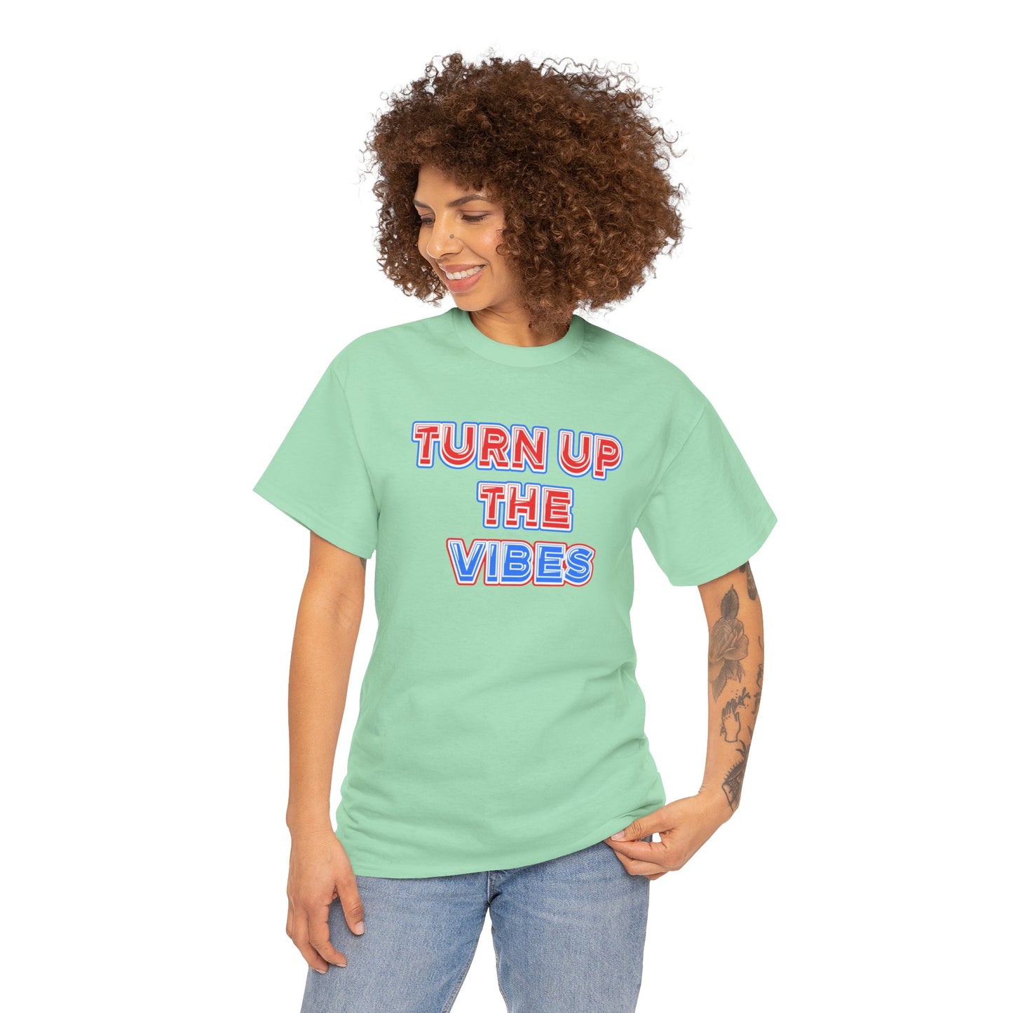Turn up the vibes Unisex Heavy Cotton Tee