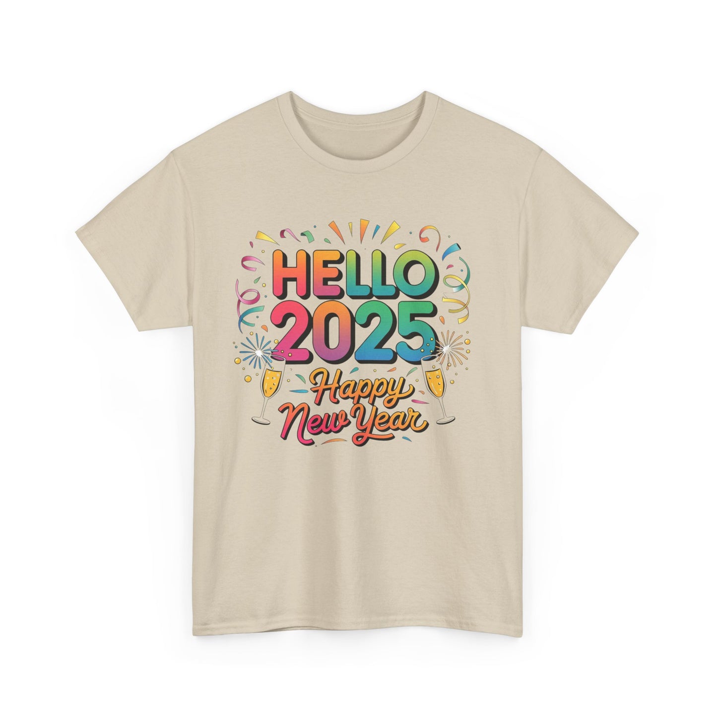 Colorful Happy New Year Cotton Tee