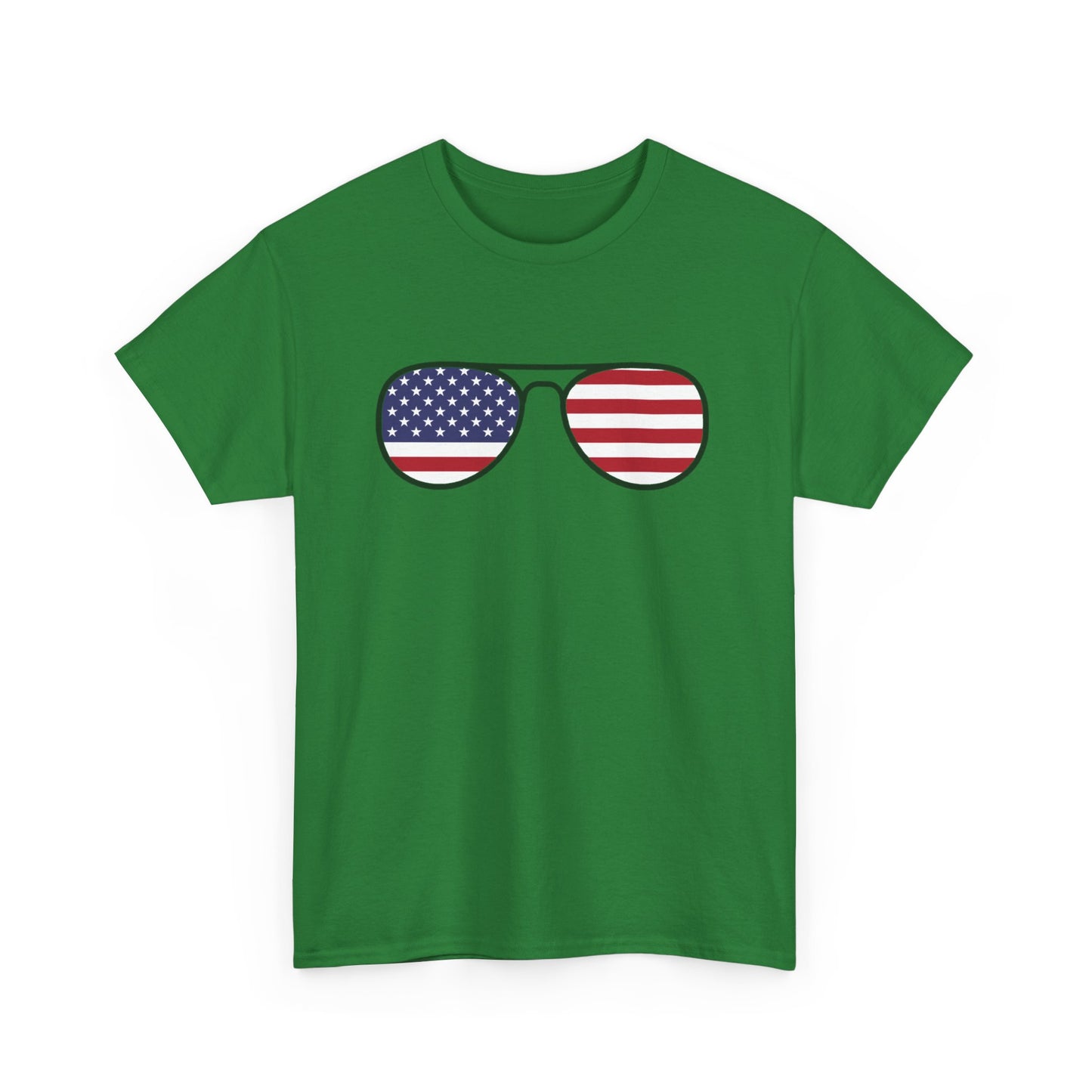 Patriotic Sunglasses Unisex Heavy Cotton Tee