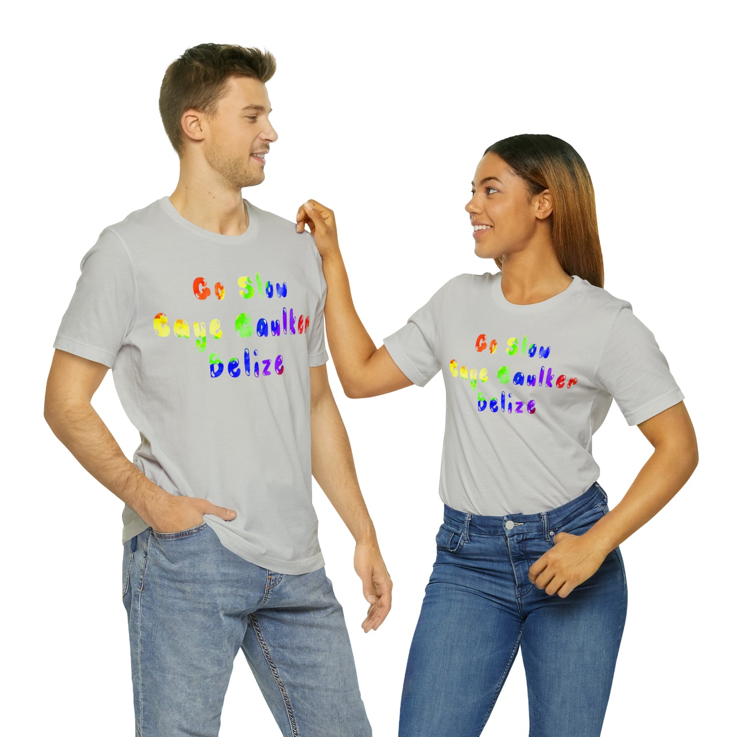 Go Slow Rainbow Unisex Jersey Short Sleeve Tee