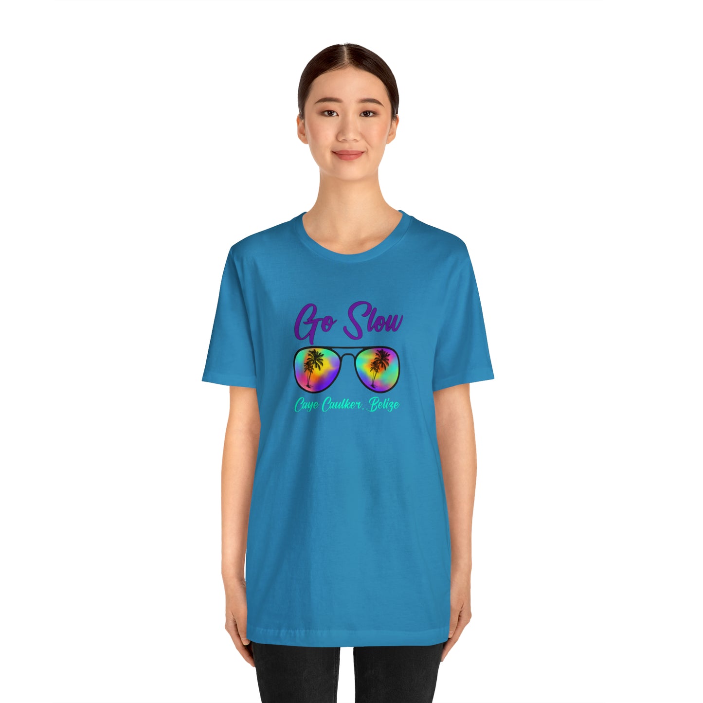 Unisex  Go Slow Purple Short Sleeve Tee
