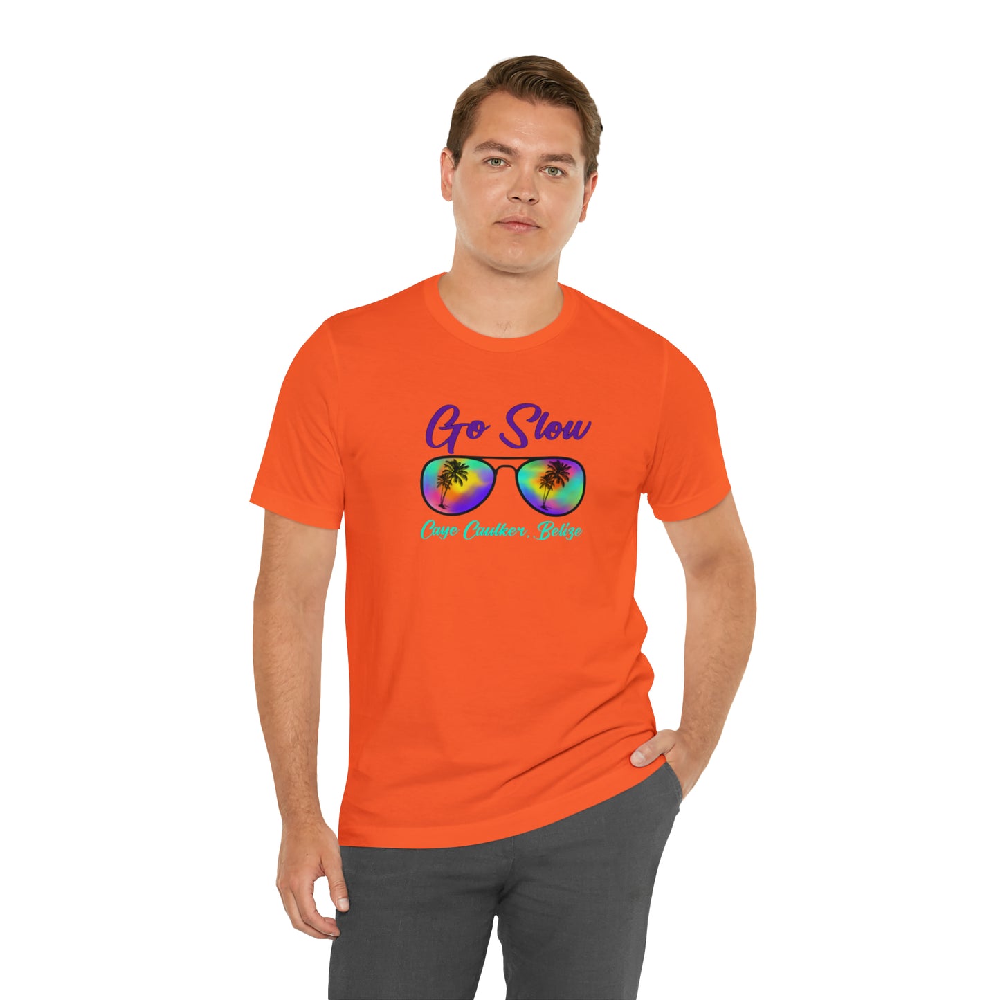 Unisex  Go Slow Purple Short Sleeve Tee