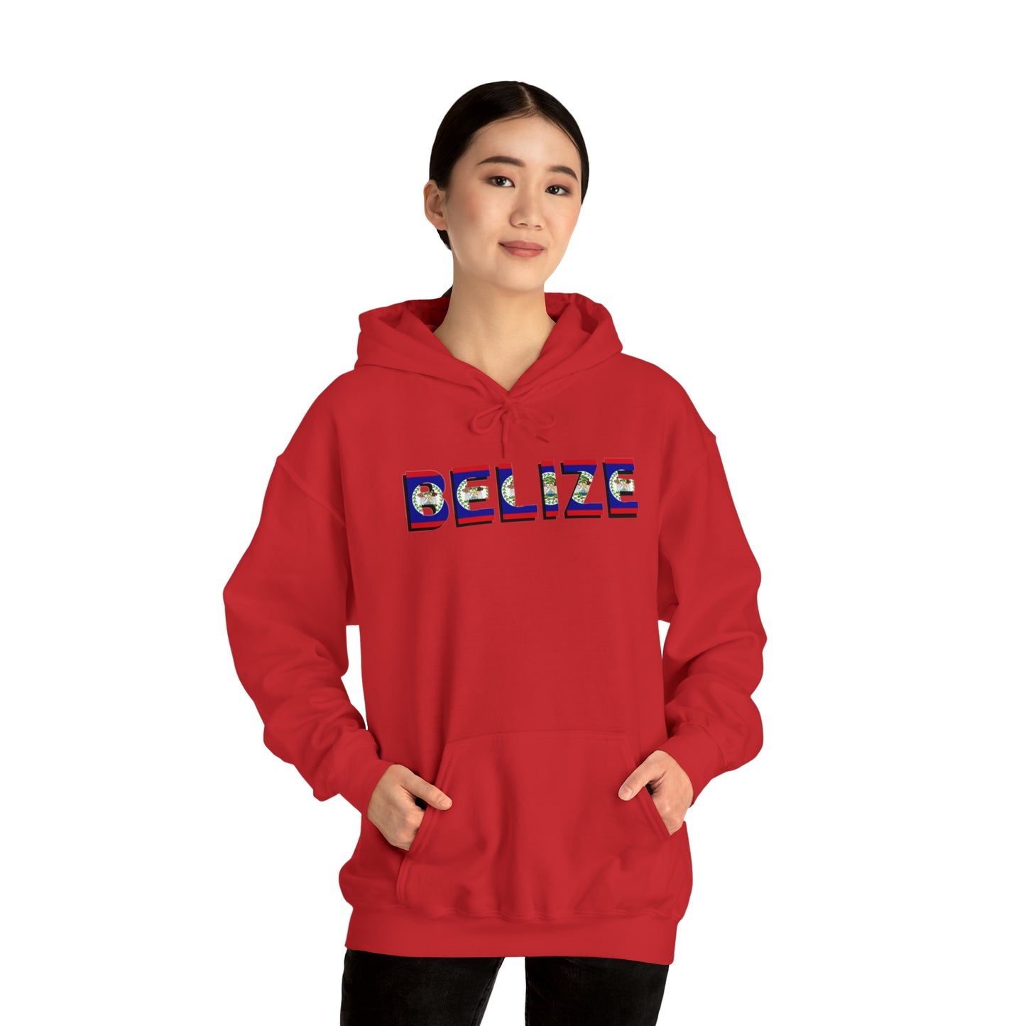 Belize flag Unisex Heavy Blend™ Hooded Sweatshirt
