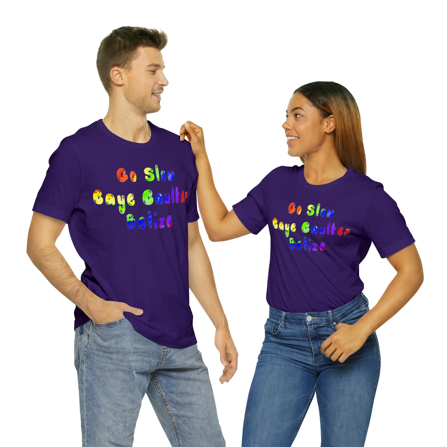 Go Slow Rainbow Unisex Jersey Short Sleeve Tee