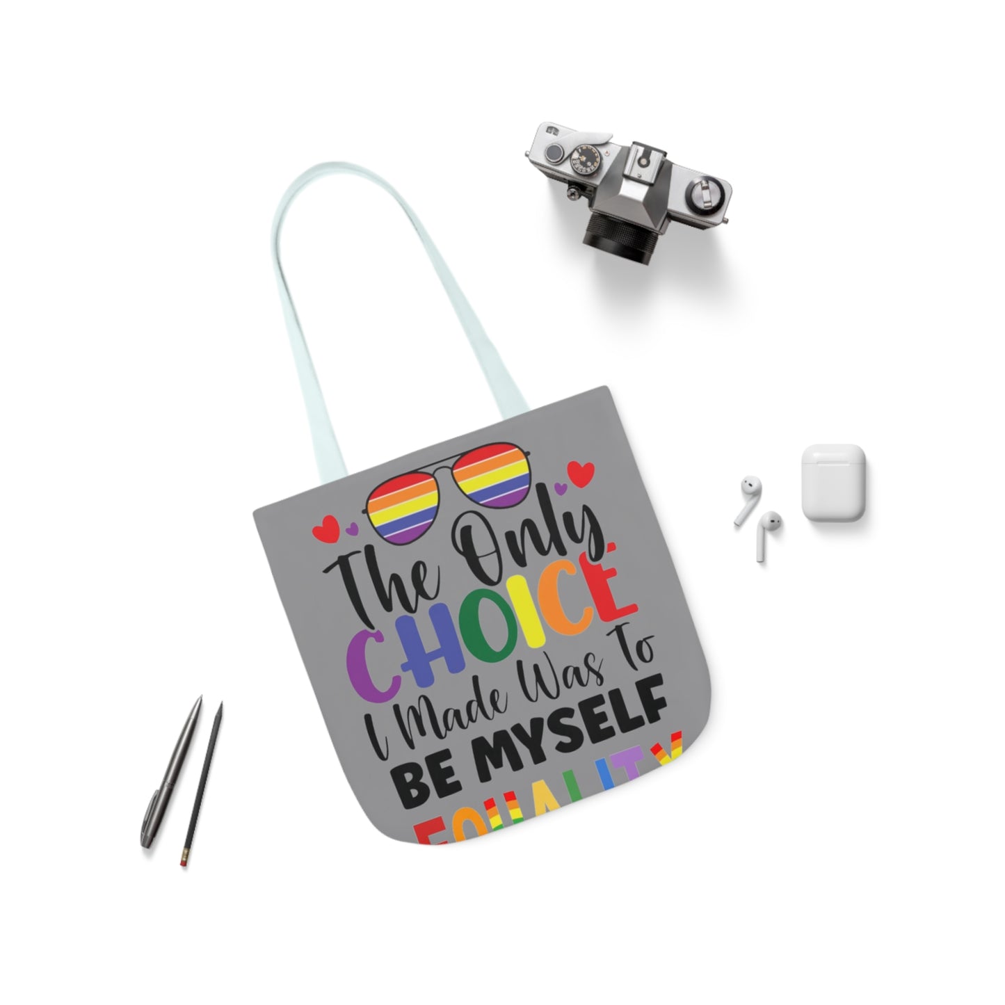 Pride Bag double sided  Canvas Tote Bag, 5-Color Straps