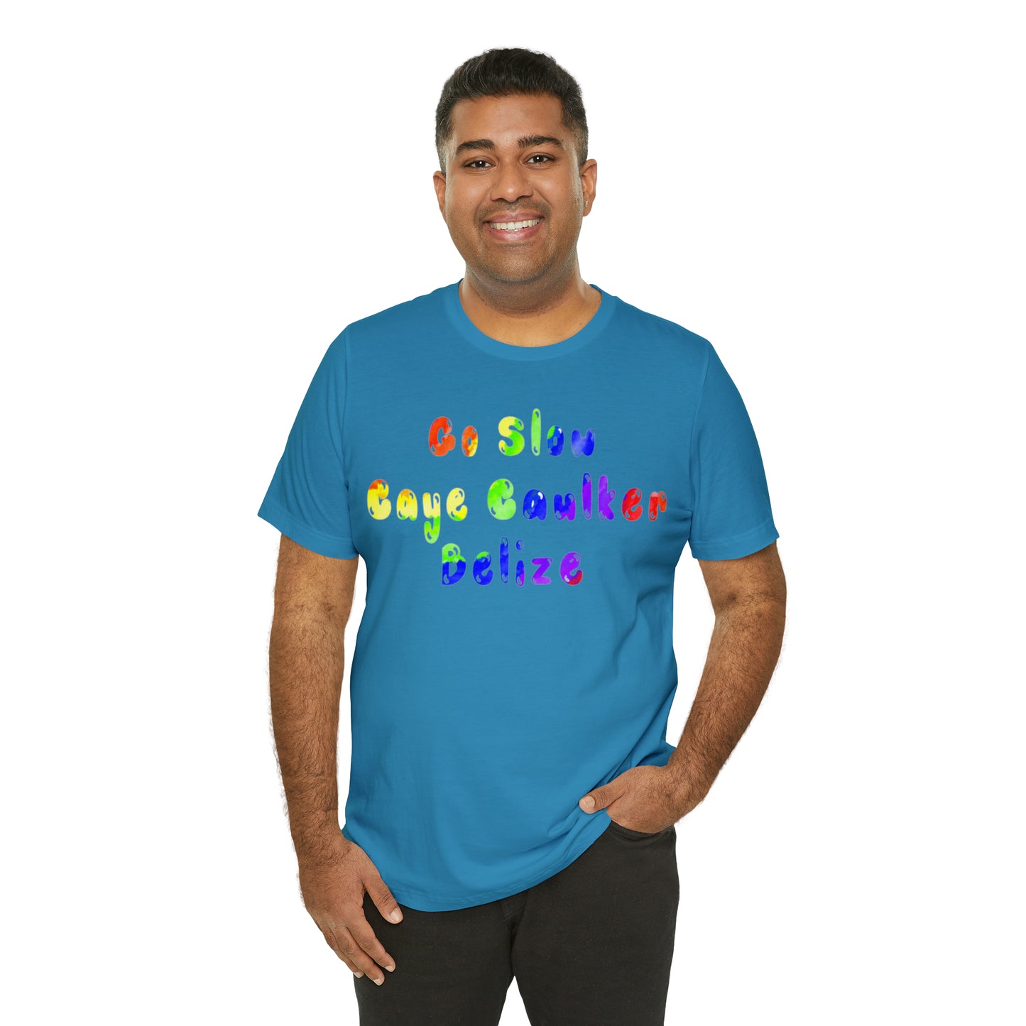 Go Slow Rainbow Unisex Jersey Short Sleeve Tee