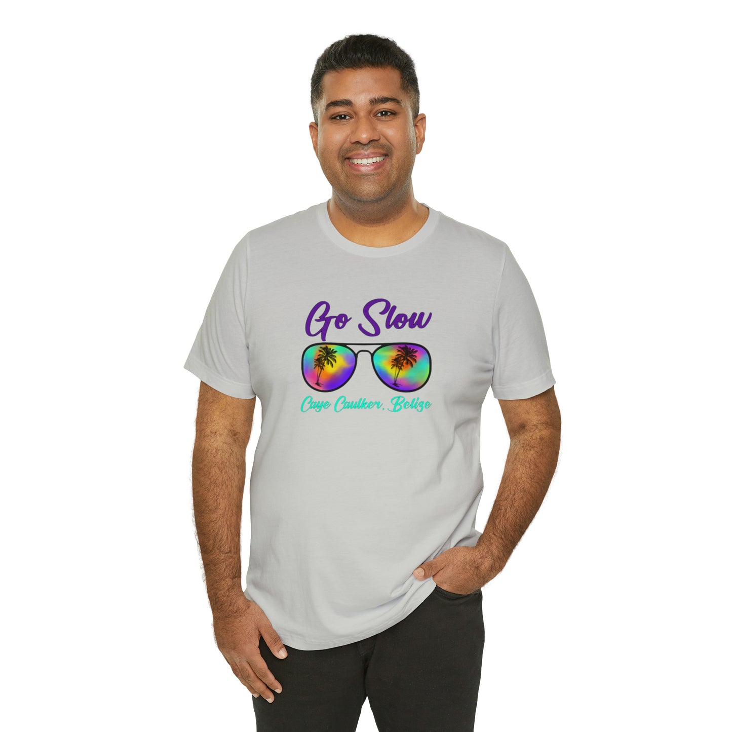 Unisex  Go Slow Purple Short Sleeve Tee