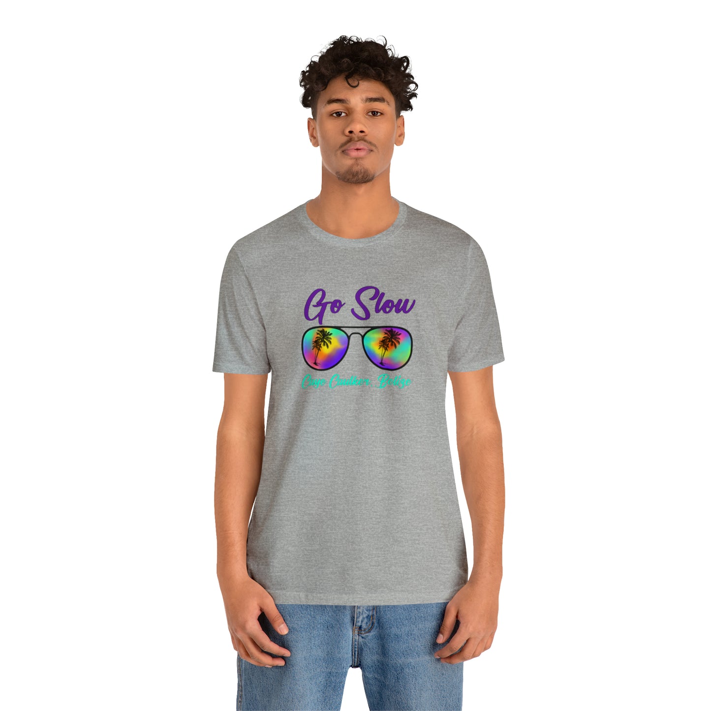Unisex  Go Slow Purple Short Sleeve Tee