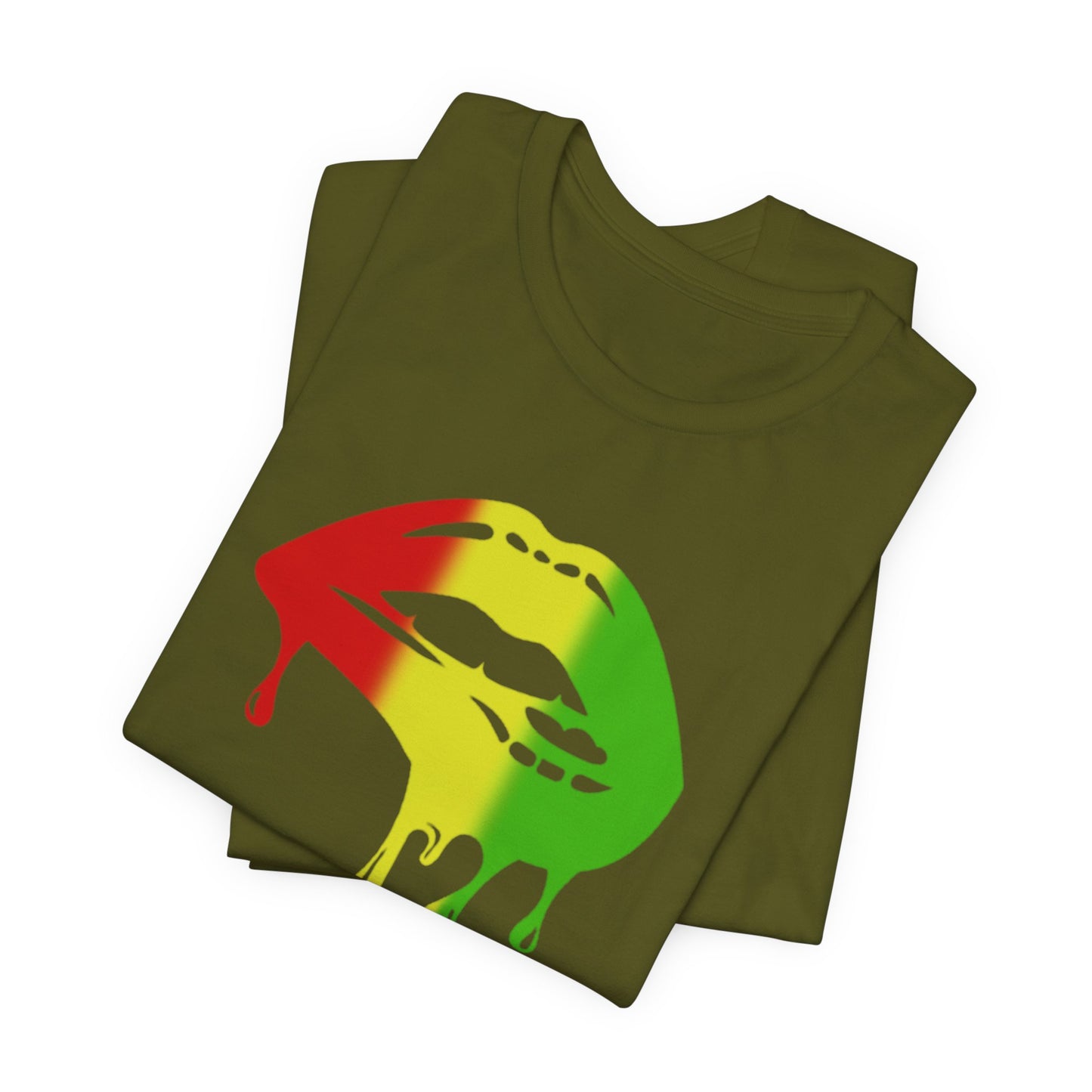 Rasta Lips Unisex Jersey Short Sleeve Tee