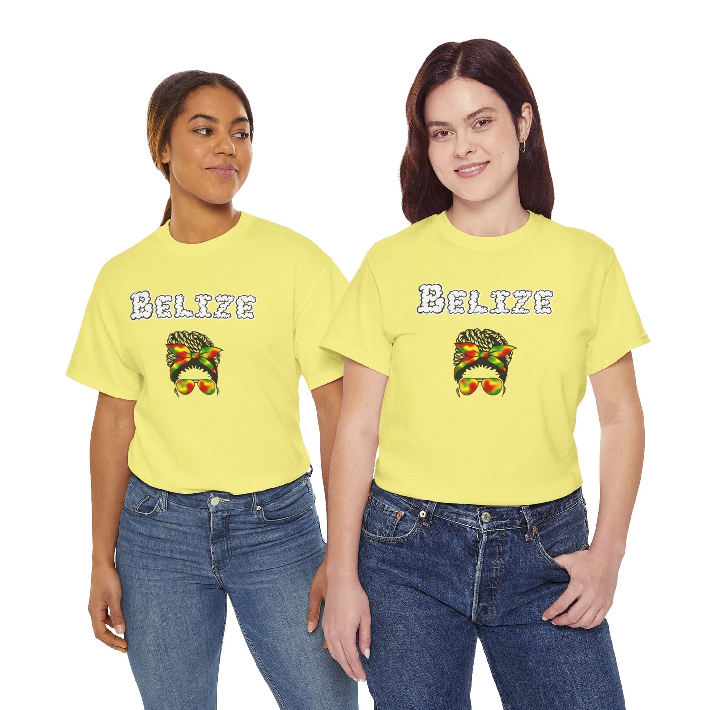 Belize Smoke Messy Bun Unisex Heavy Cotton Tee