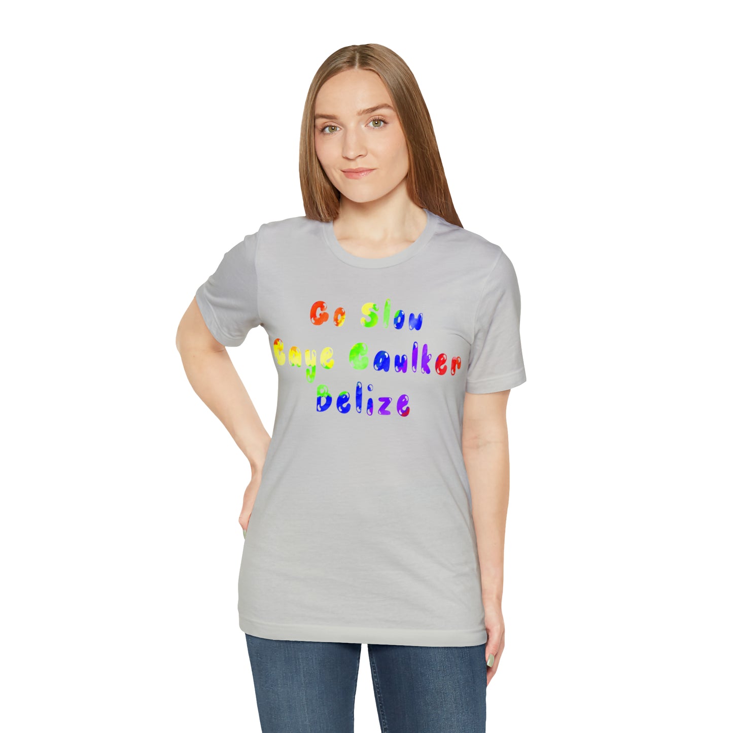 Go Slow Rainbow Unisex Jersey Short Sleeve Tee