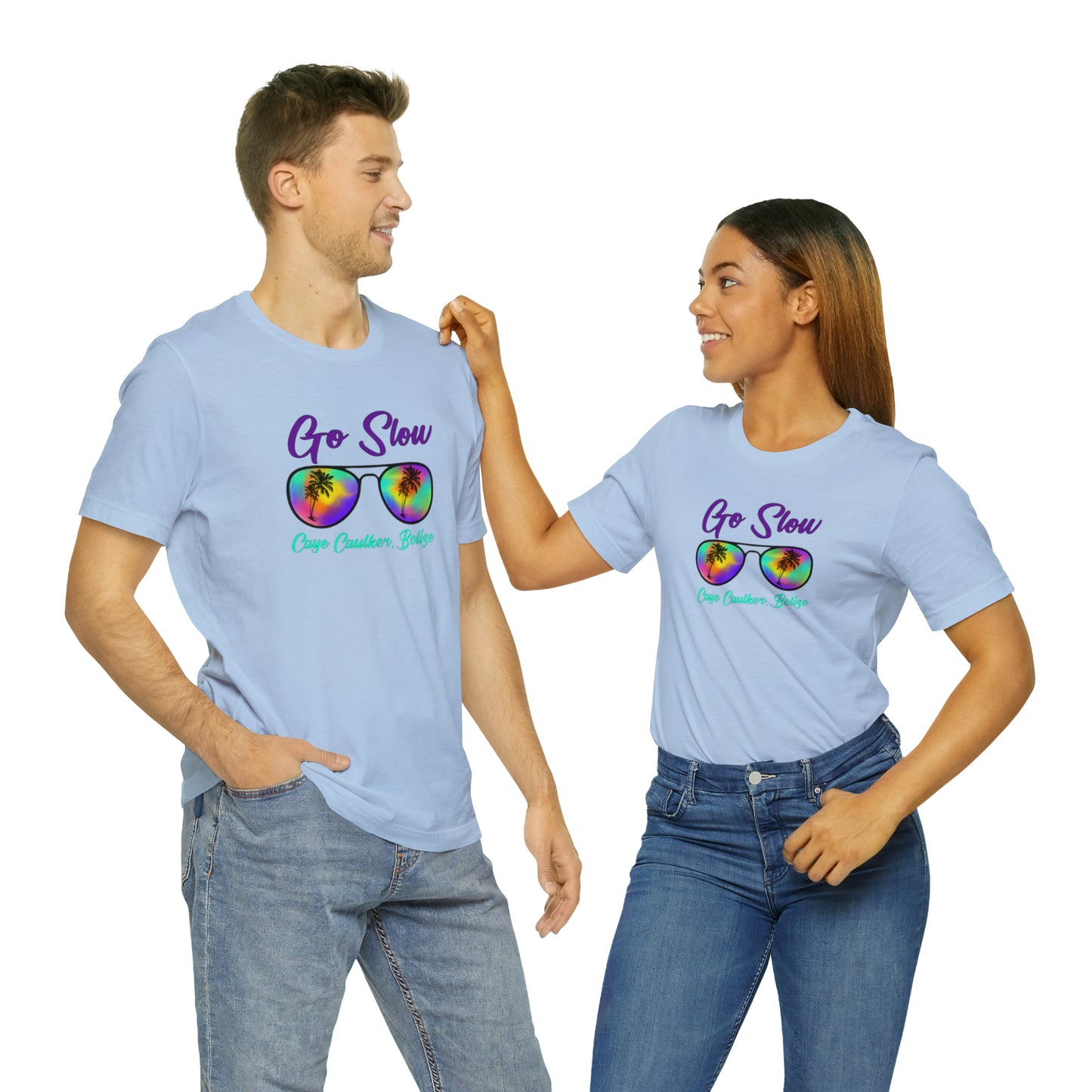Unisex  Go Slow Purple Short Sleeve Tee