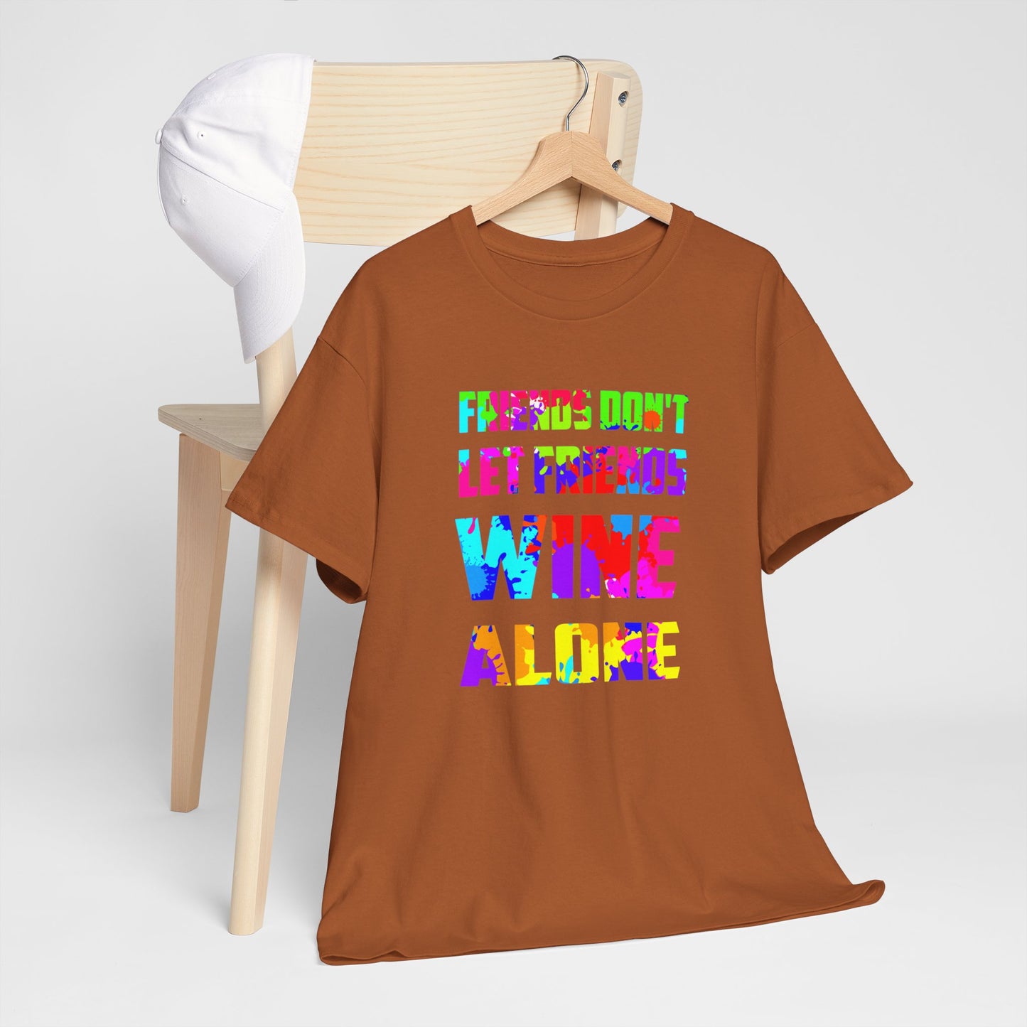 Wine Alone Unisex Heavy Cotton Tee