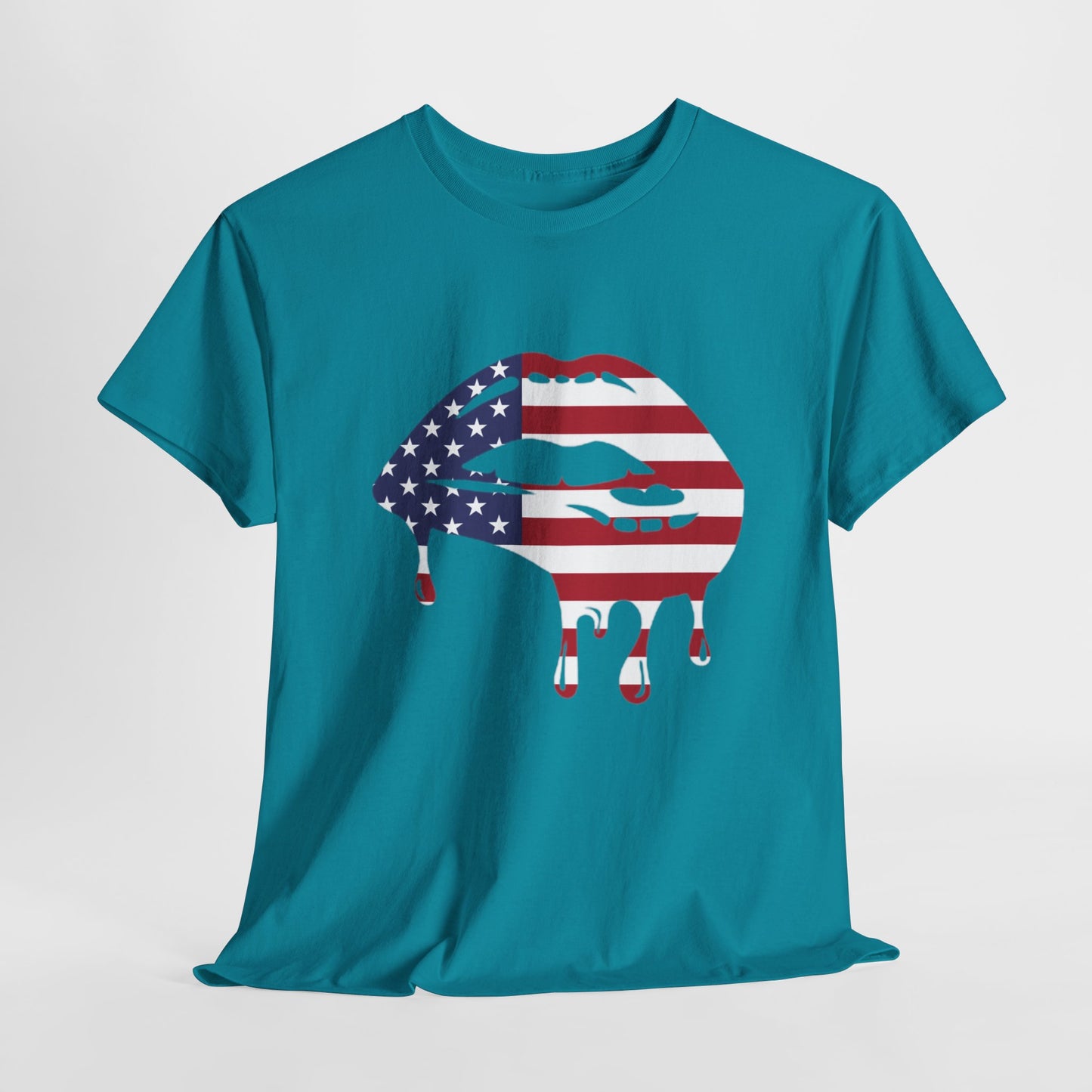 Patriotic Lips Unisex Heavy Cotton Tee