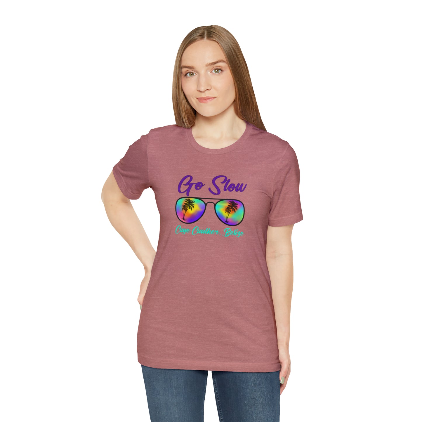 Unisex  Go Slow Purple Short Sleeve Tee
