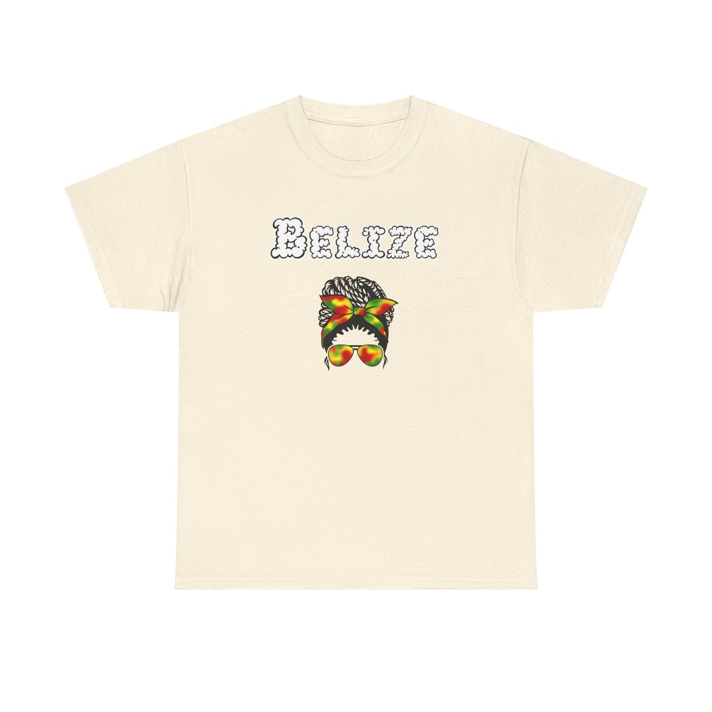 Belize Smoke Messy Bun Unisex Heavy Cotton Tee