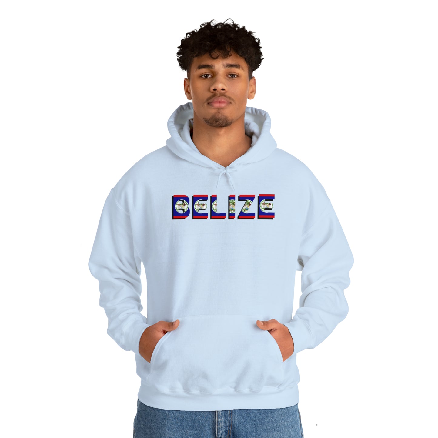 Belize flag Unisex Heavy Blend™ Hooded Sweatshirt