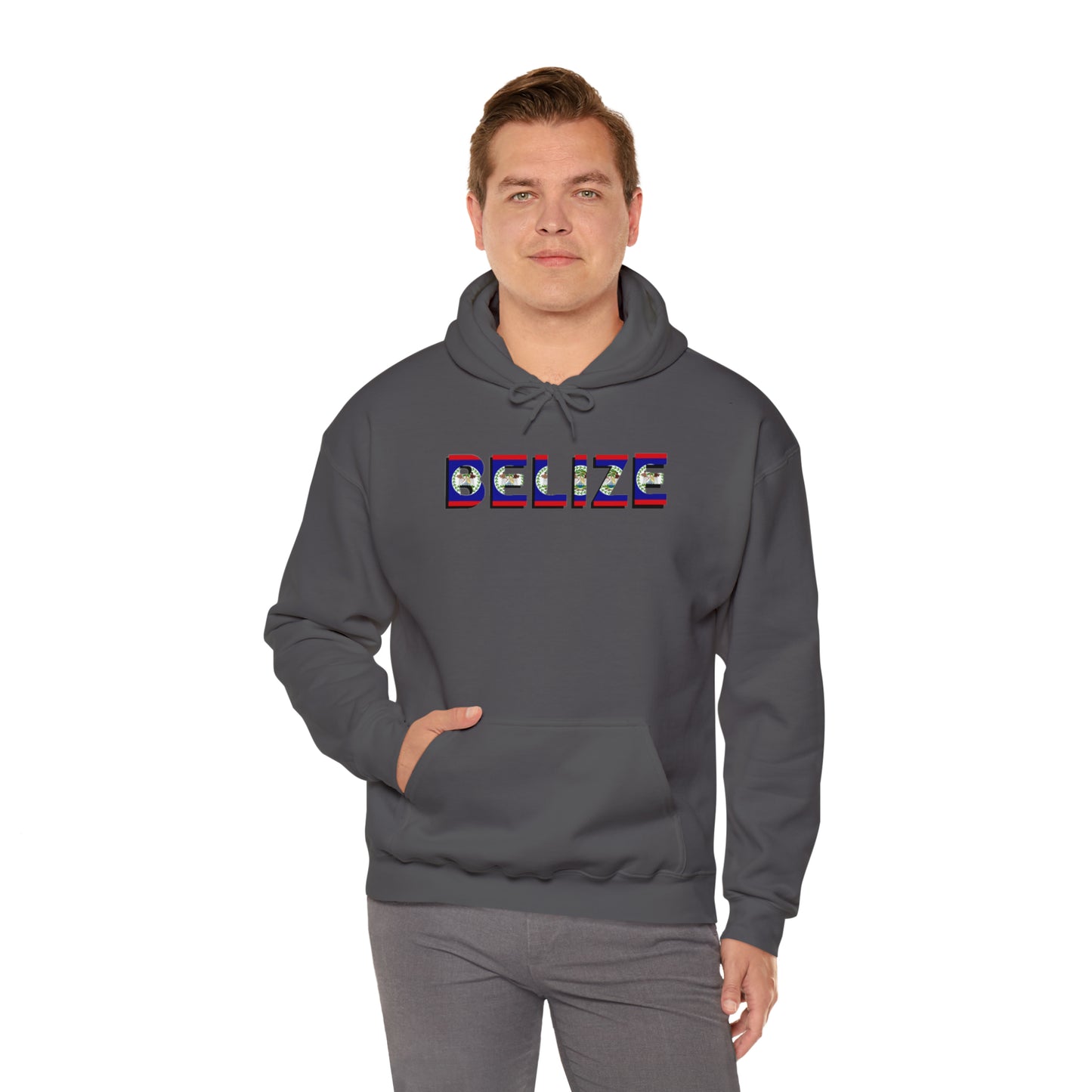 Belize flag Unisex Heavy Blend™ Hooded Sweatshirt