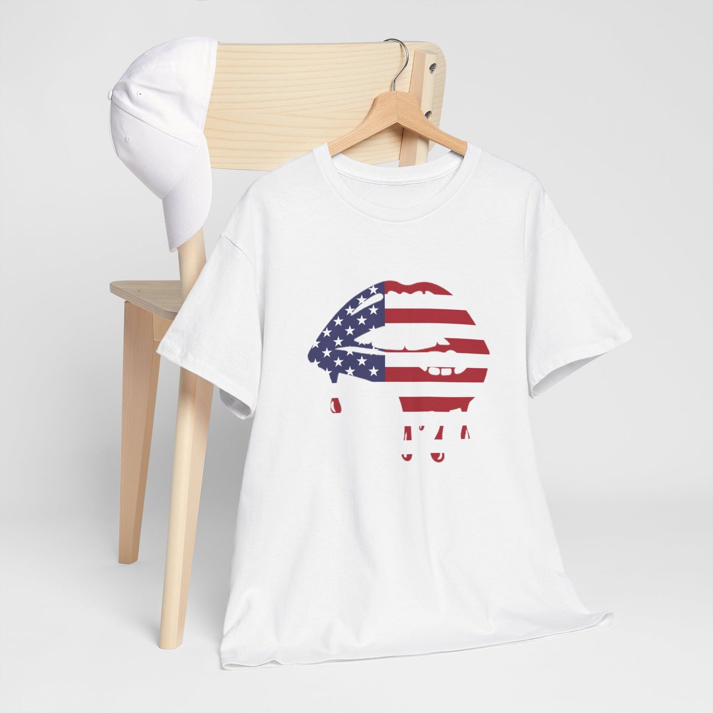 Patriotic Lips Unisex Heavy Cotton Tee