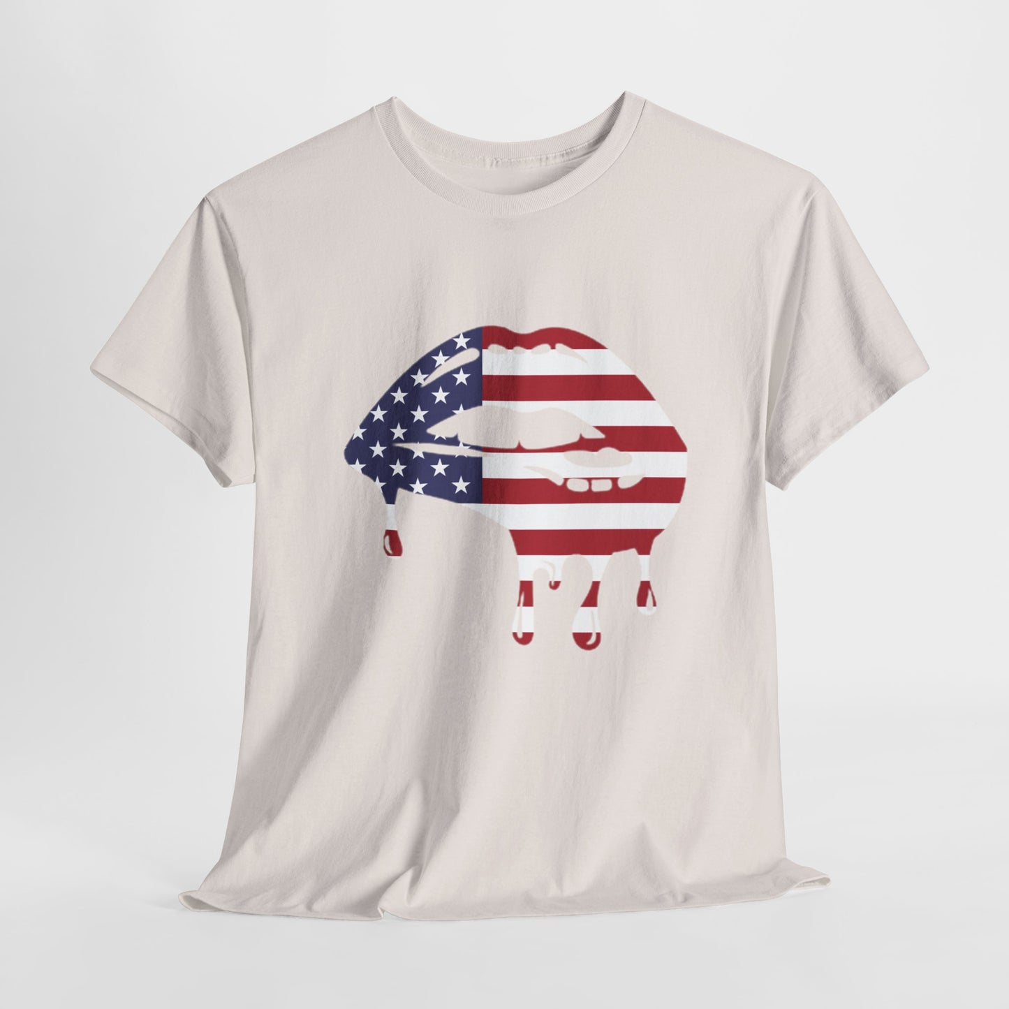 Patriotic Lips Unisex Heavy Cotton Tee