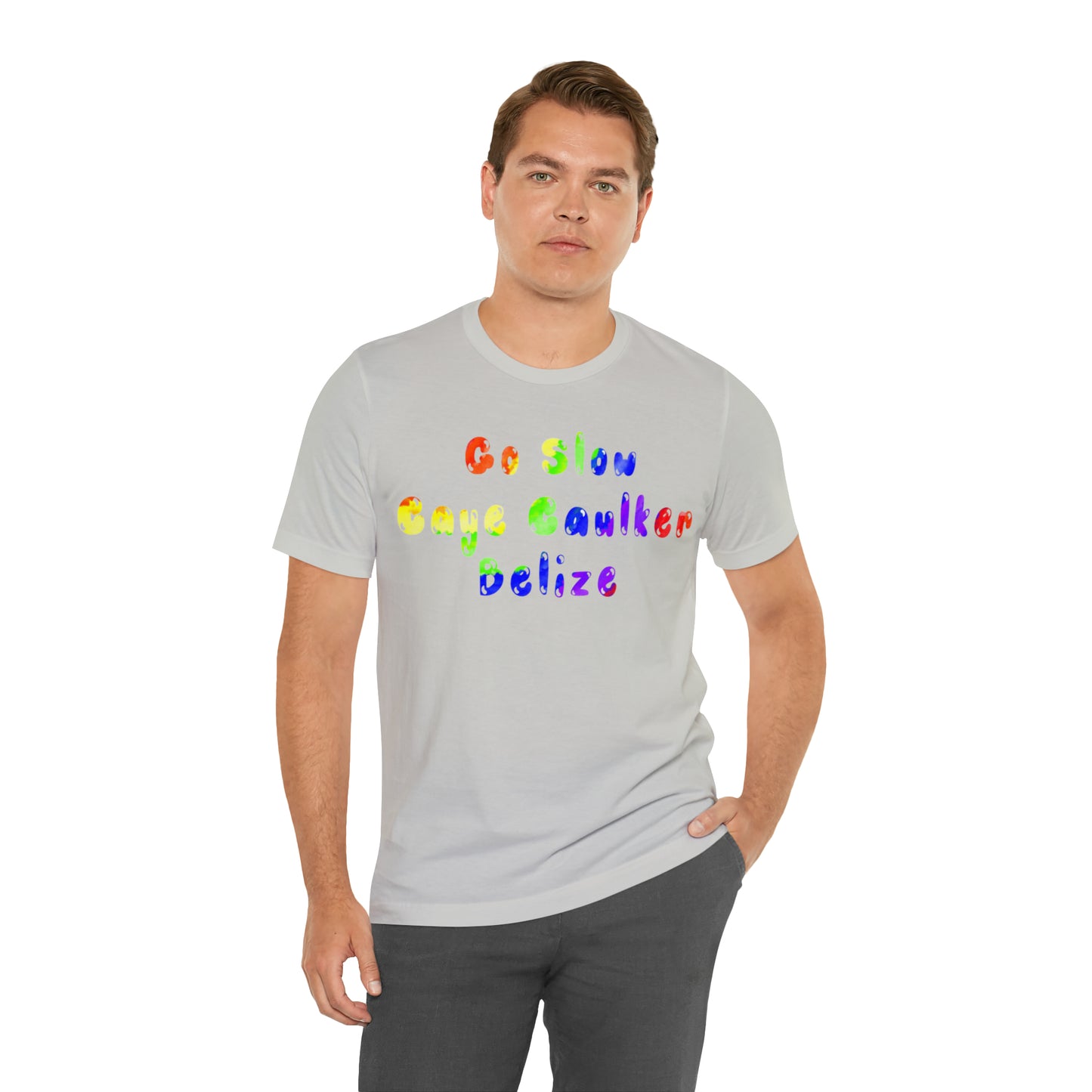 Go Slow Rainbow Unisex Jersey Short Sleeve Tee