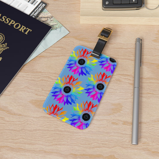 Rainbow Sunglower Luggage Tag