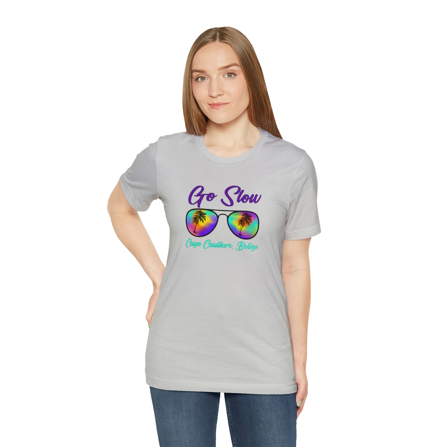 Unisex  Go Slow Purple Short Sleeve Tee