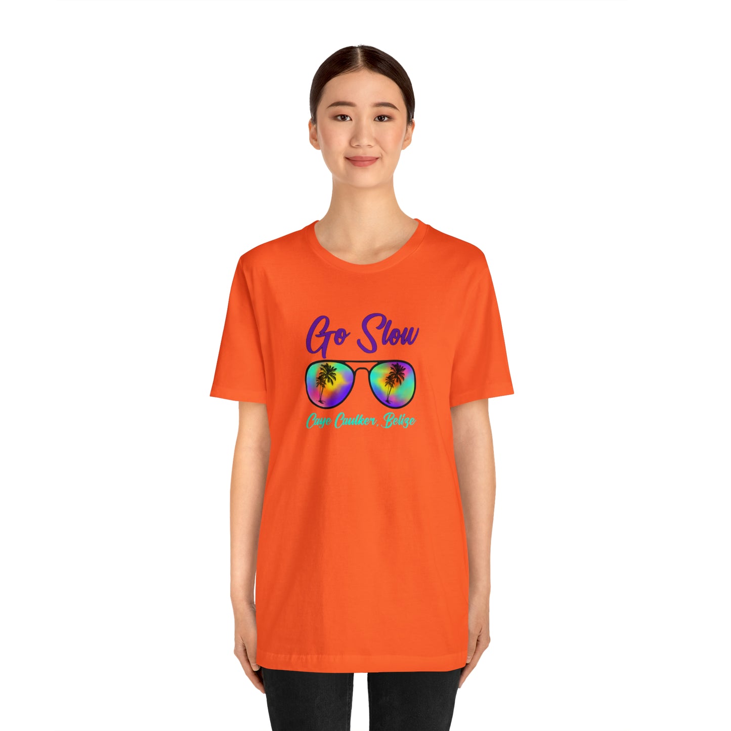 Unisex  Go Slow Purple Short Sleeve Tee