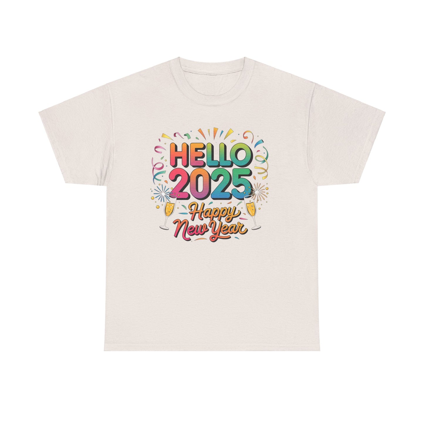 Colorful Happy New Year Cotton Tee