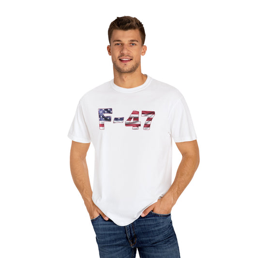 F-47 American Flag Unisex Garment-Dyed T-Shirt