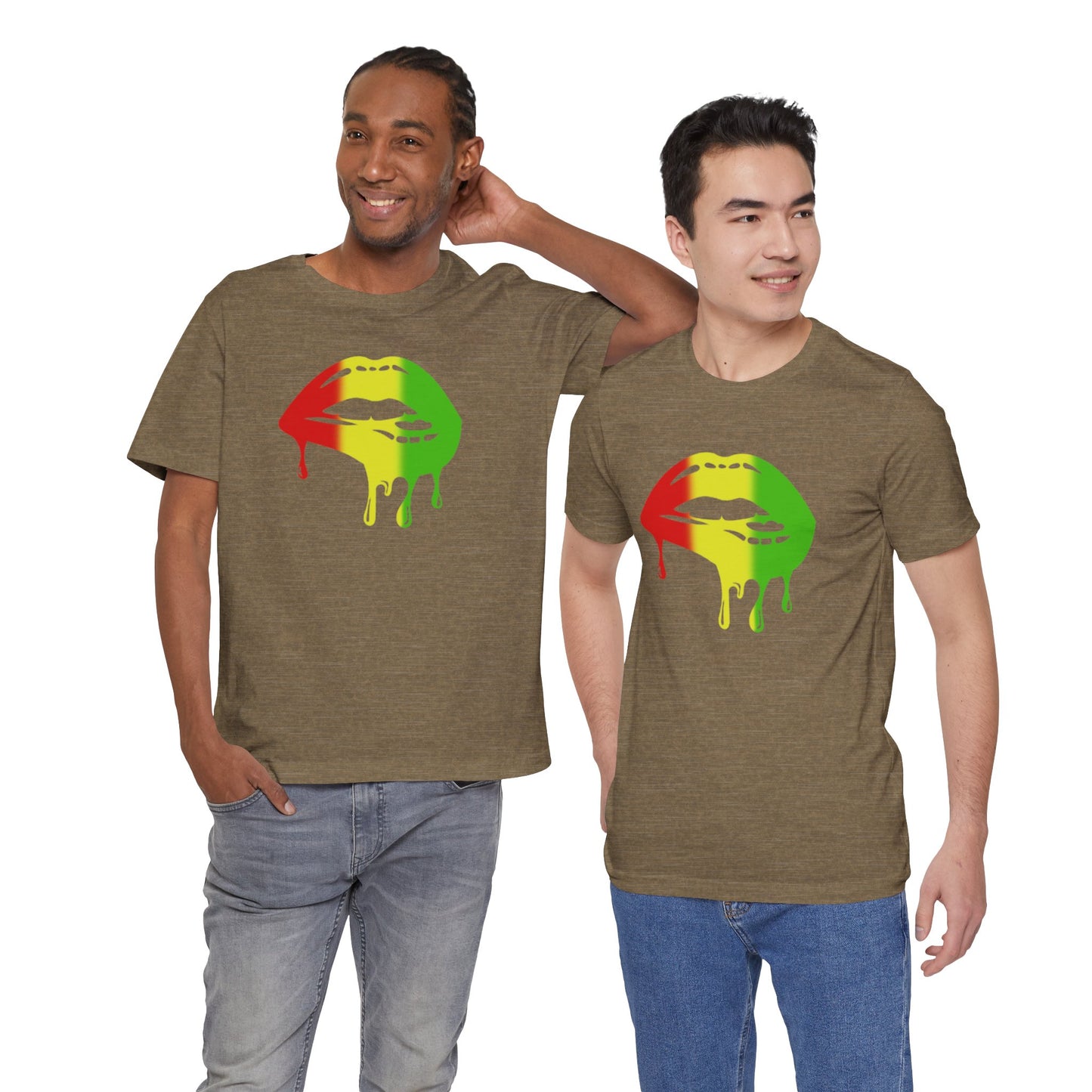 Rasta Lips Unisex Jersey Short Sleeve Tee