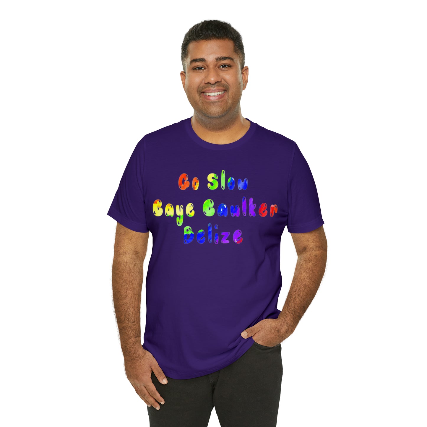 Go Slow Rainbow Unisex Jersey Short Sleeve Tee