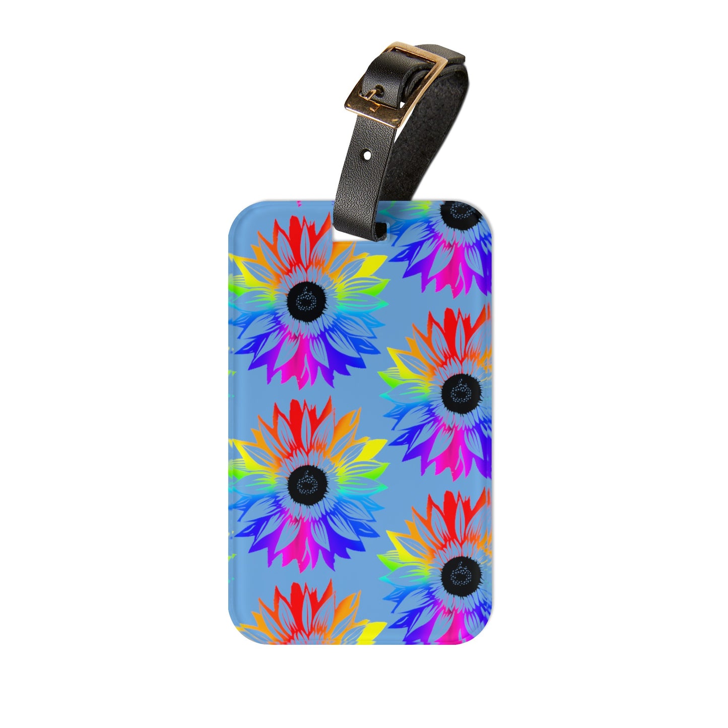 Rainbow Sunglower Luggage Tag