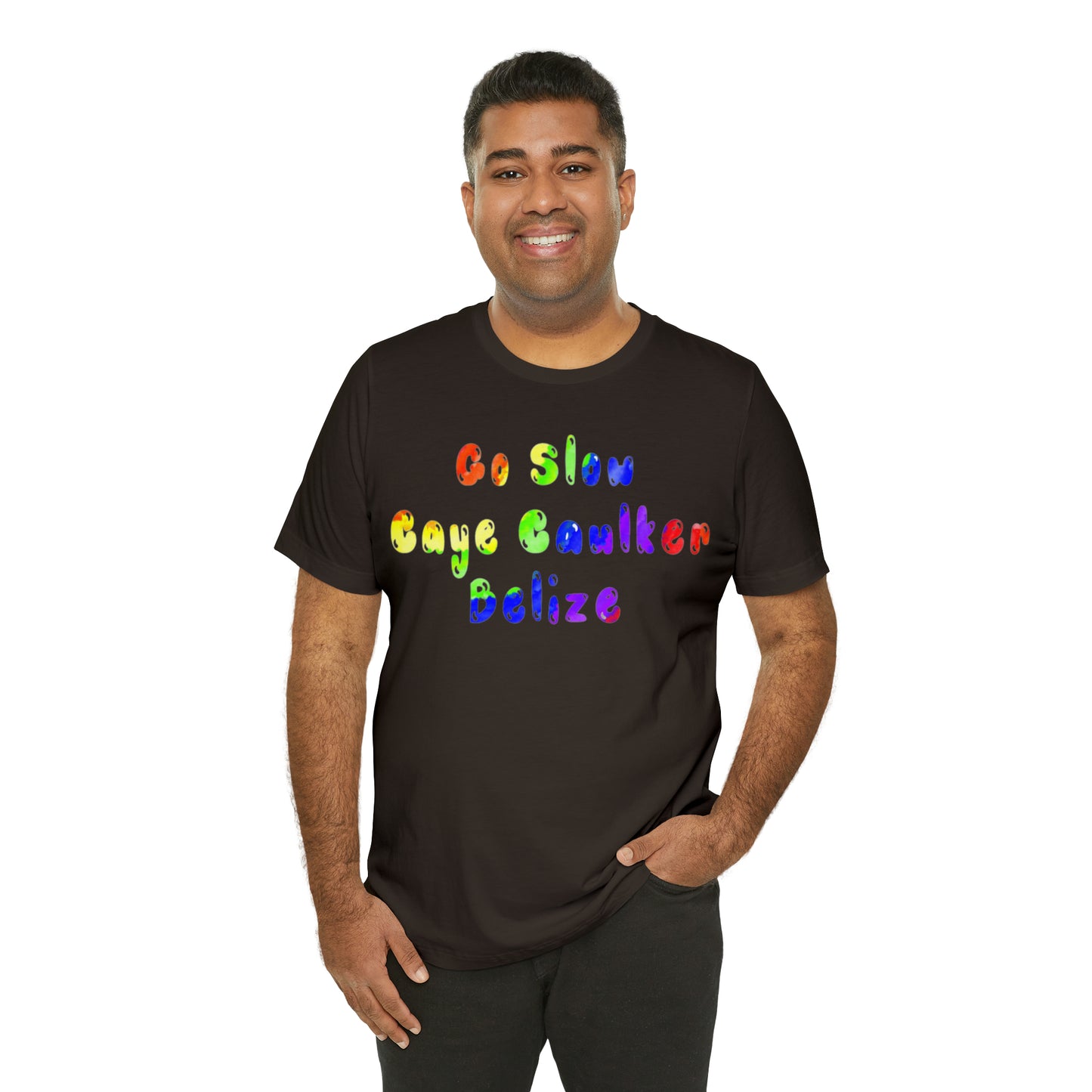 Go Slow Rainbow Unisex Jersey Short Sleeve Tee