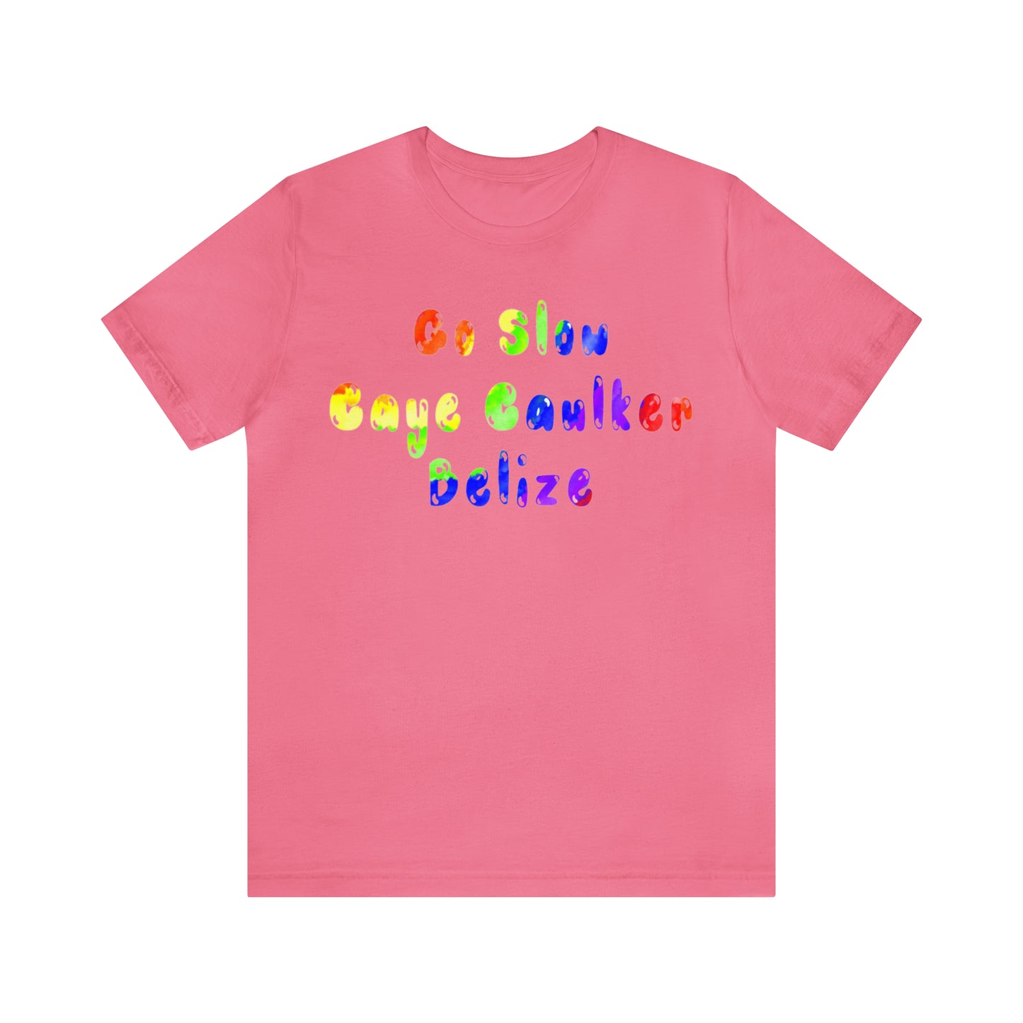 Go Slow Rainbow Unisex Jersey Short Sleeve Tee