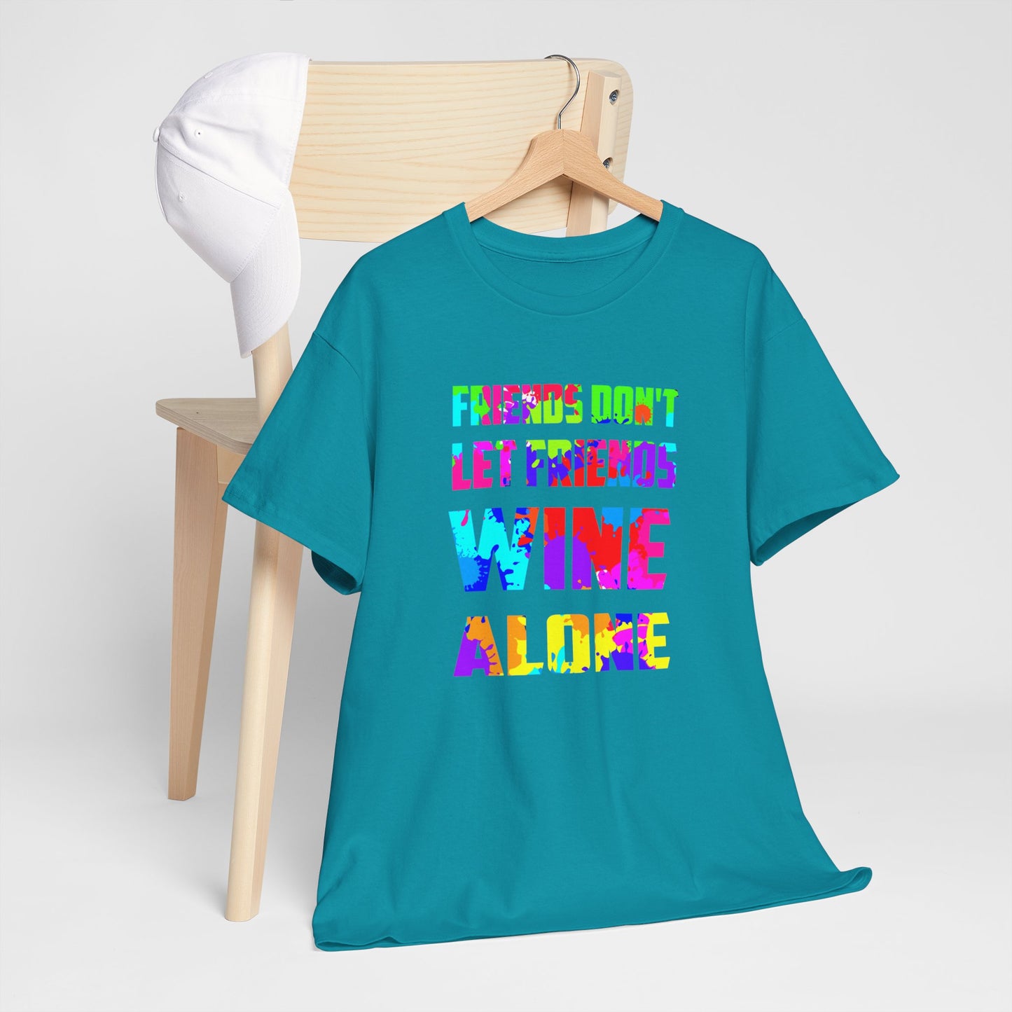 Wine Alone Unisex Heavy Cotton Tee